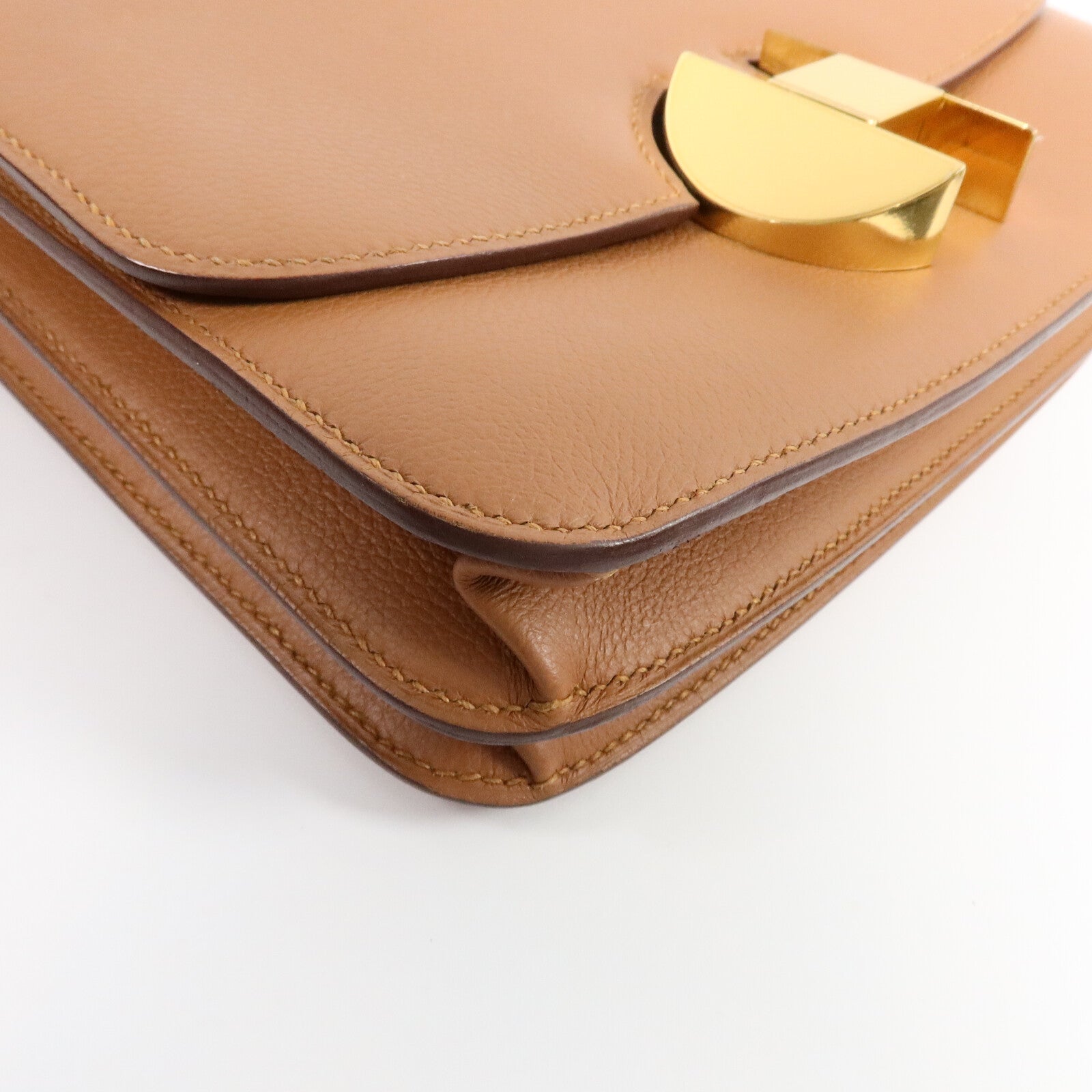 HERMES Evercolor皮革2002 肩背袋Gold