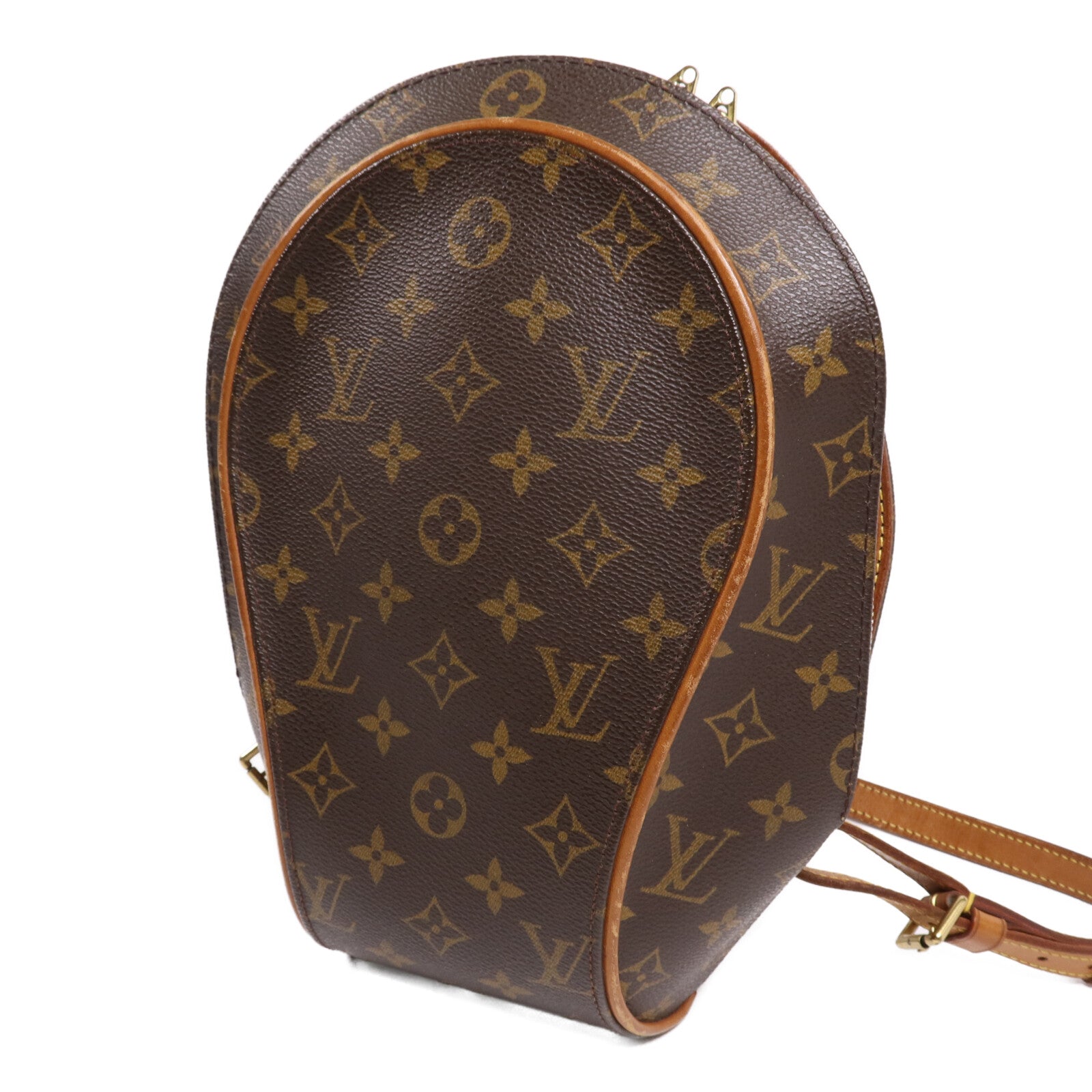 LOUIS VUITTON Monogram Ellipse Sac A Dos Backpack金扣背包棕色