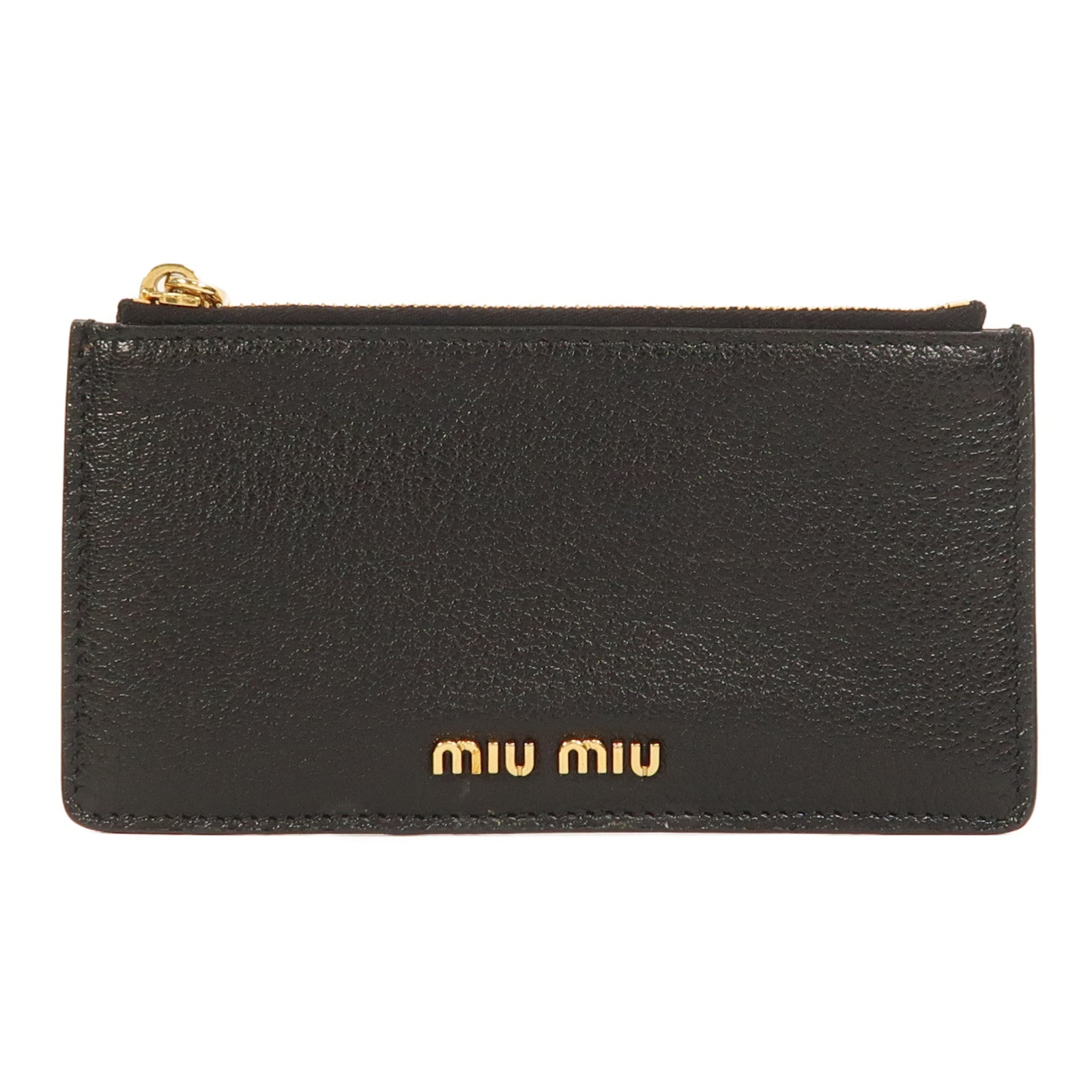 Miu Miu 牛皮皮革Card Case金扣卡片套