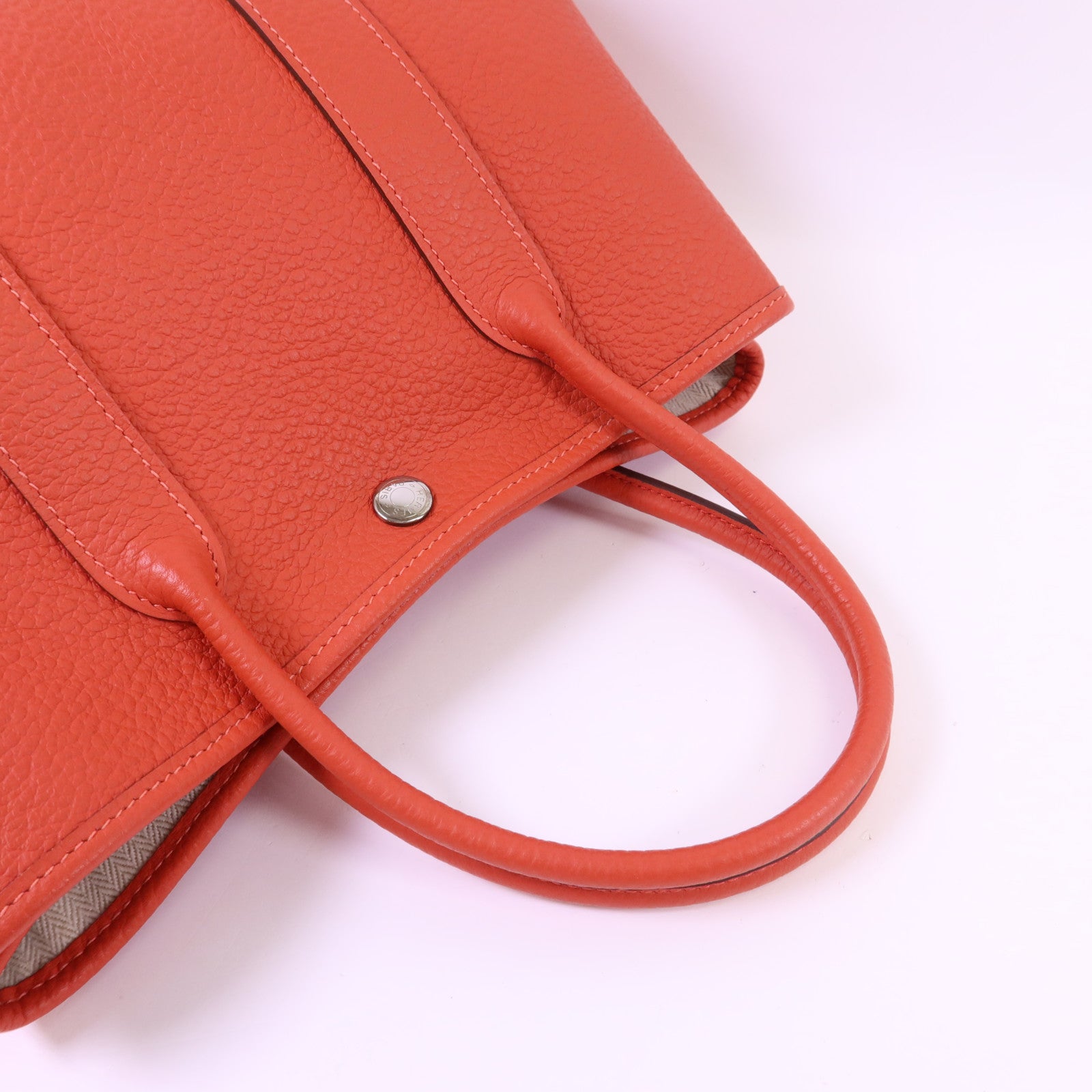 HERMES Negonda皮革Garden Party TPM銀扣手挽袋