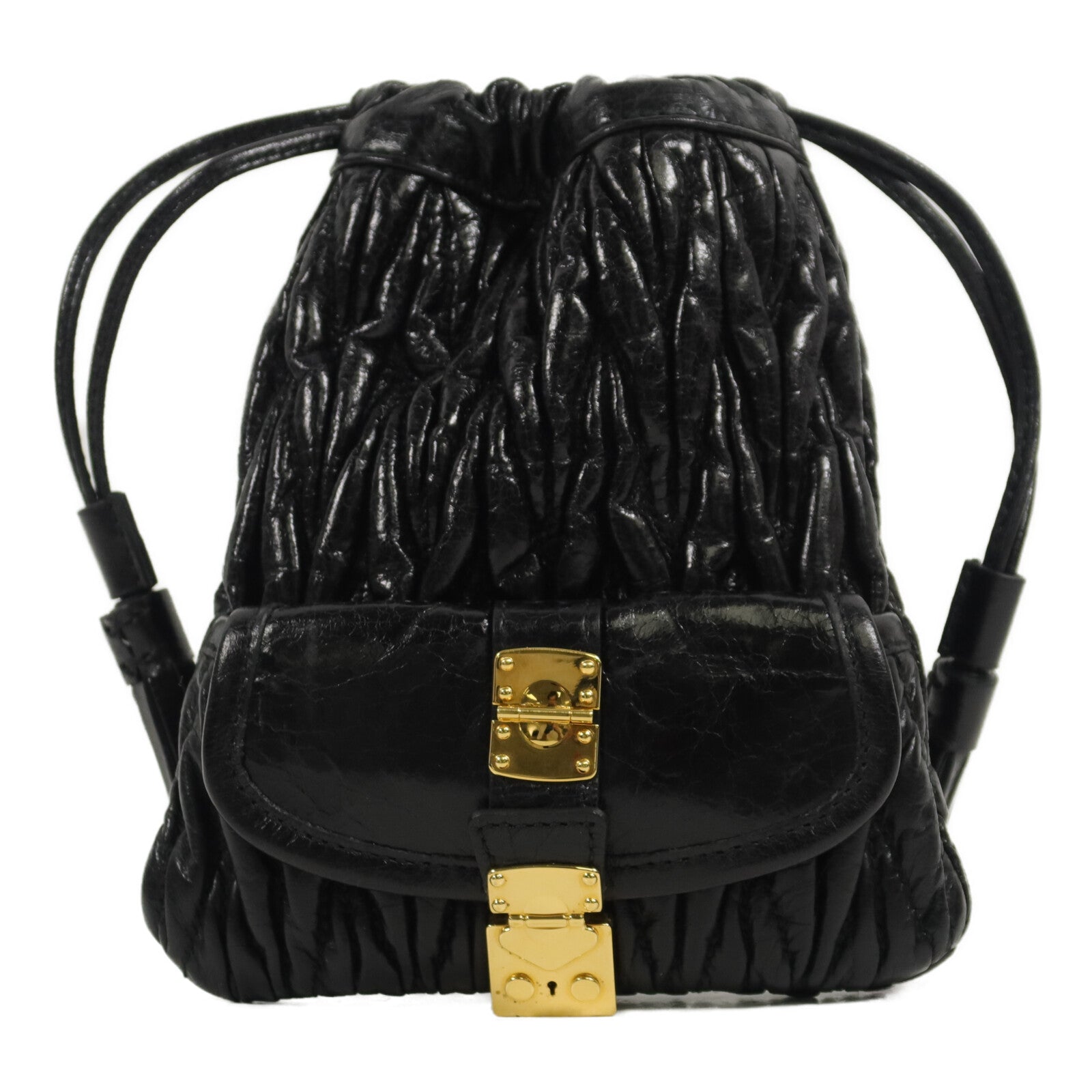 Miu Miu 羊皮皮革Mini Matelasse鏈帶肩背袋