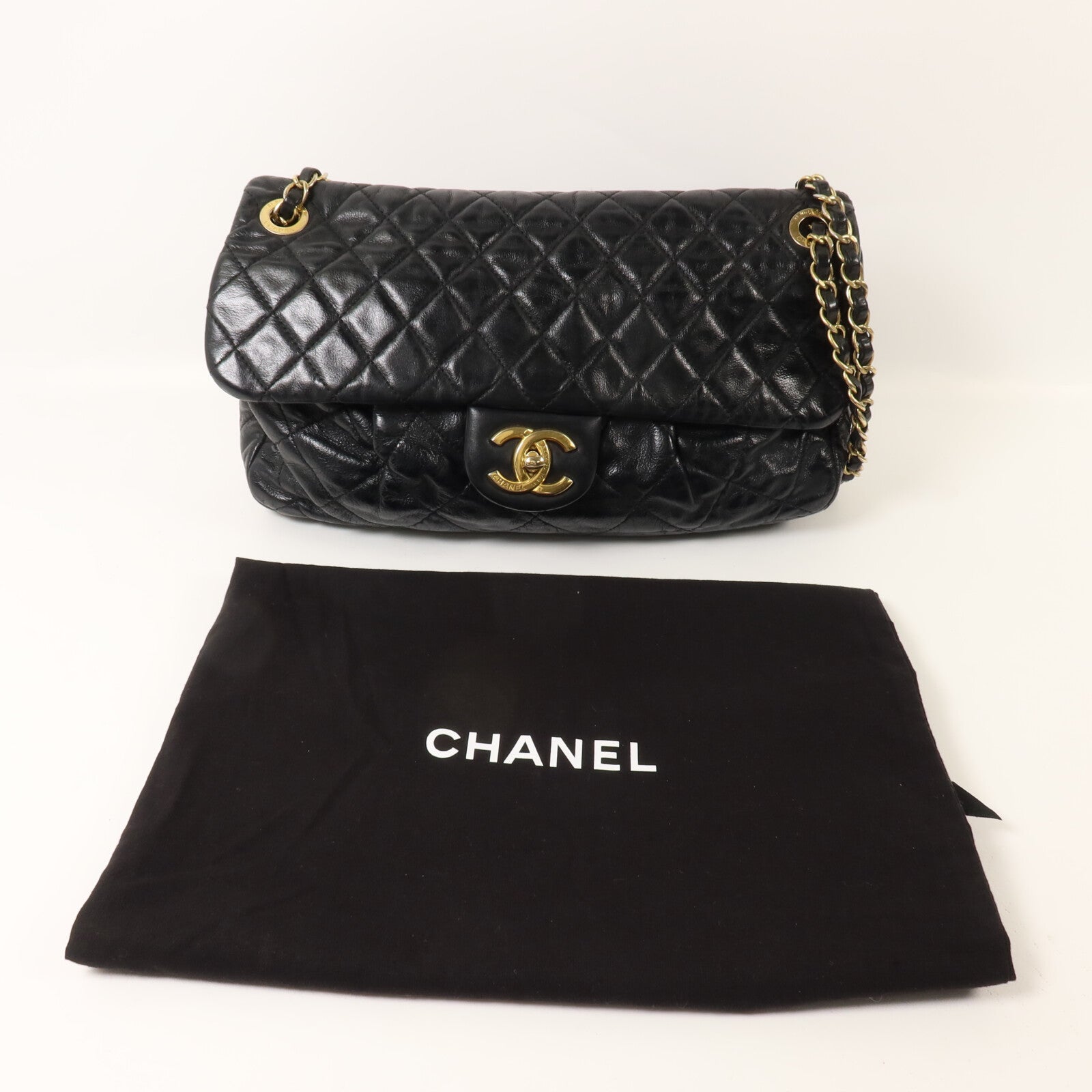 CHANEL 牛皮皮革Chain Shoulder鏈帶肩背袋
