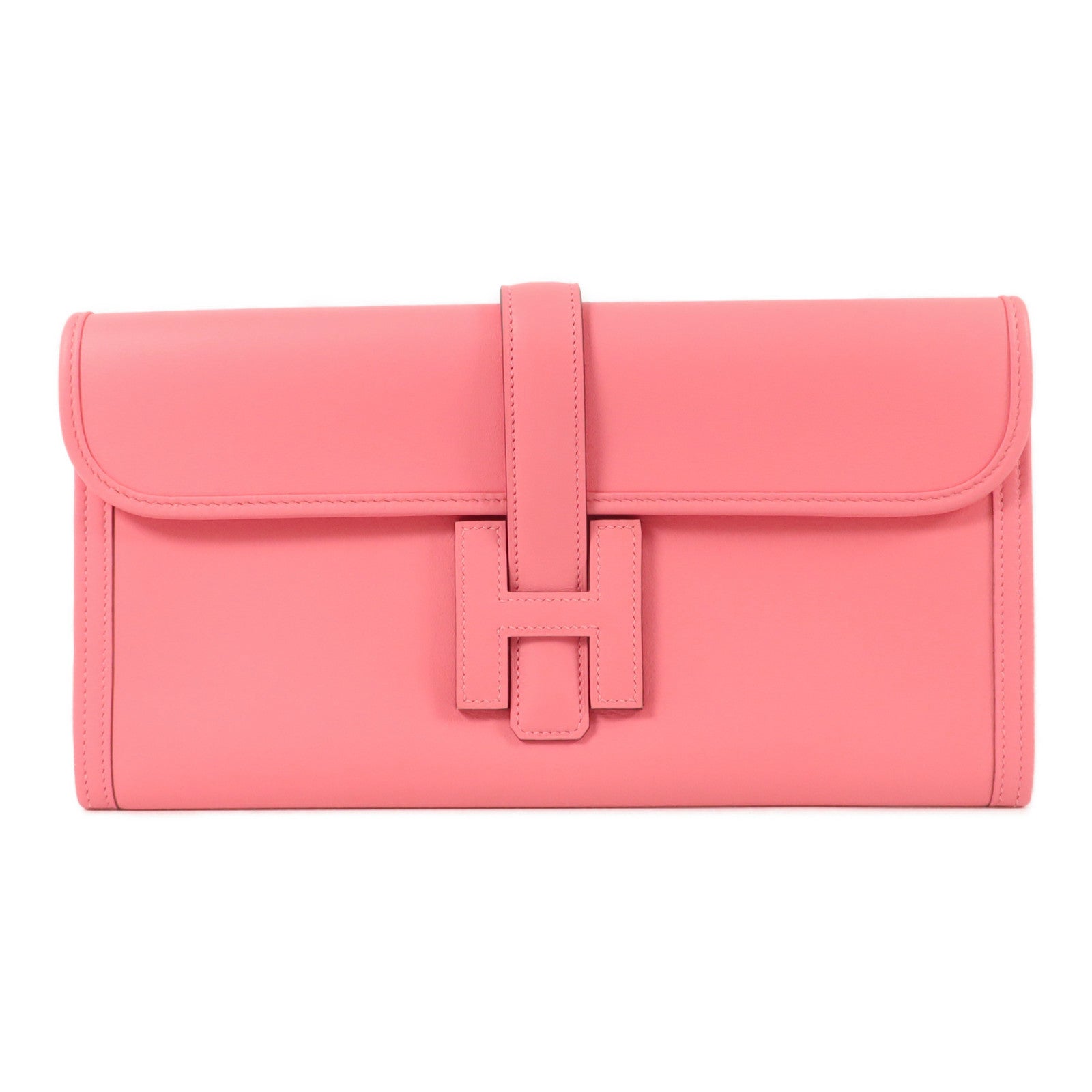 HERMES Swift皮革Jige Elan 29 Clutch手拿包Rose Azalee