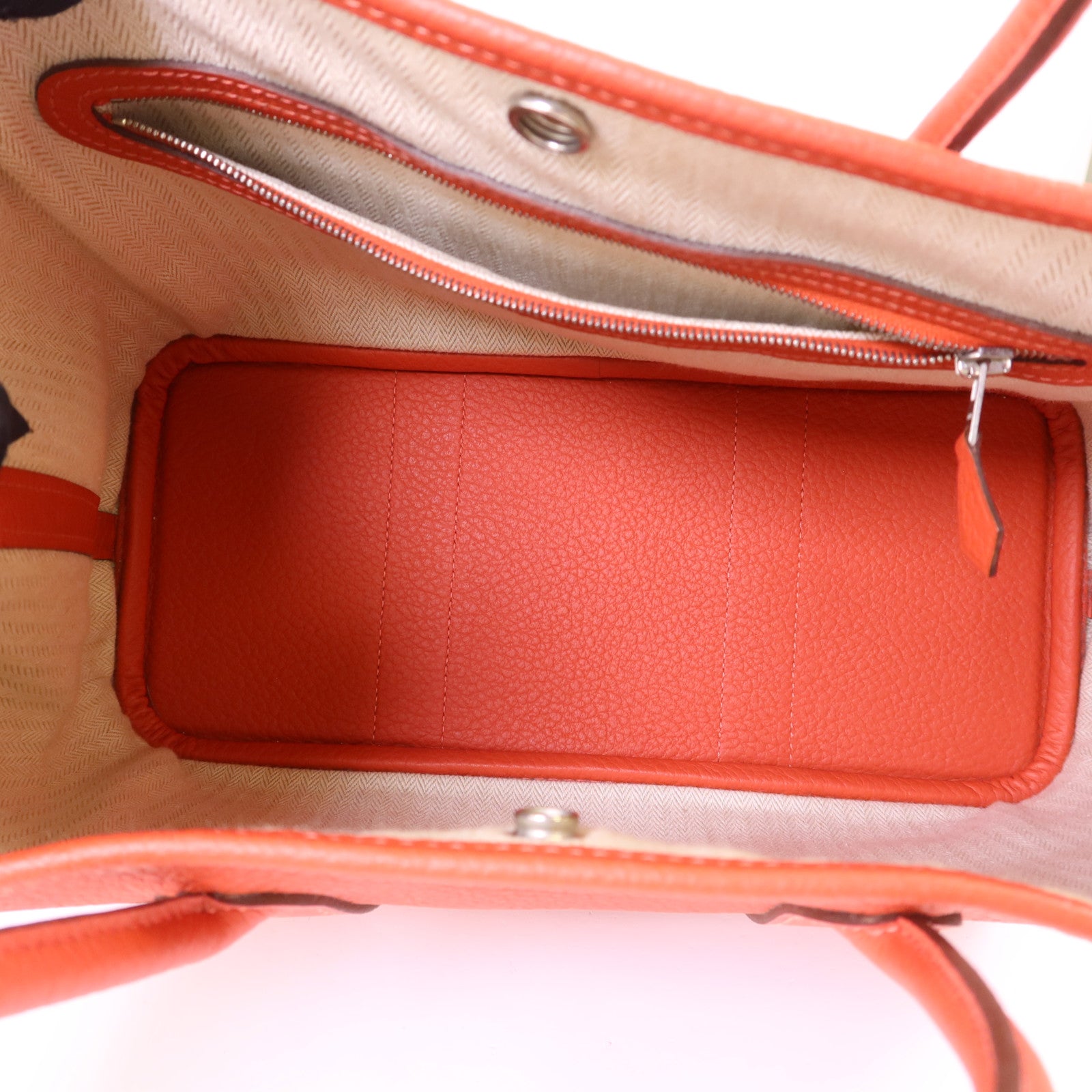 HERMES Negonda皮革Garden Party TPM銀扣手挽袋