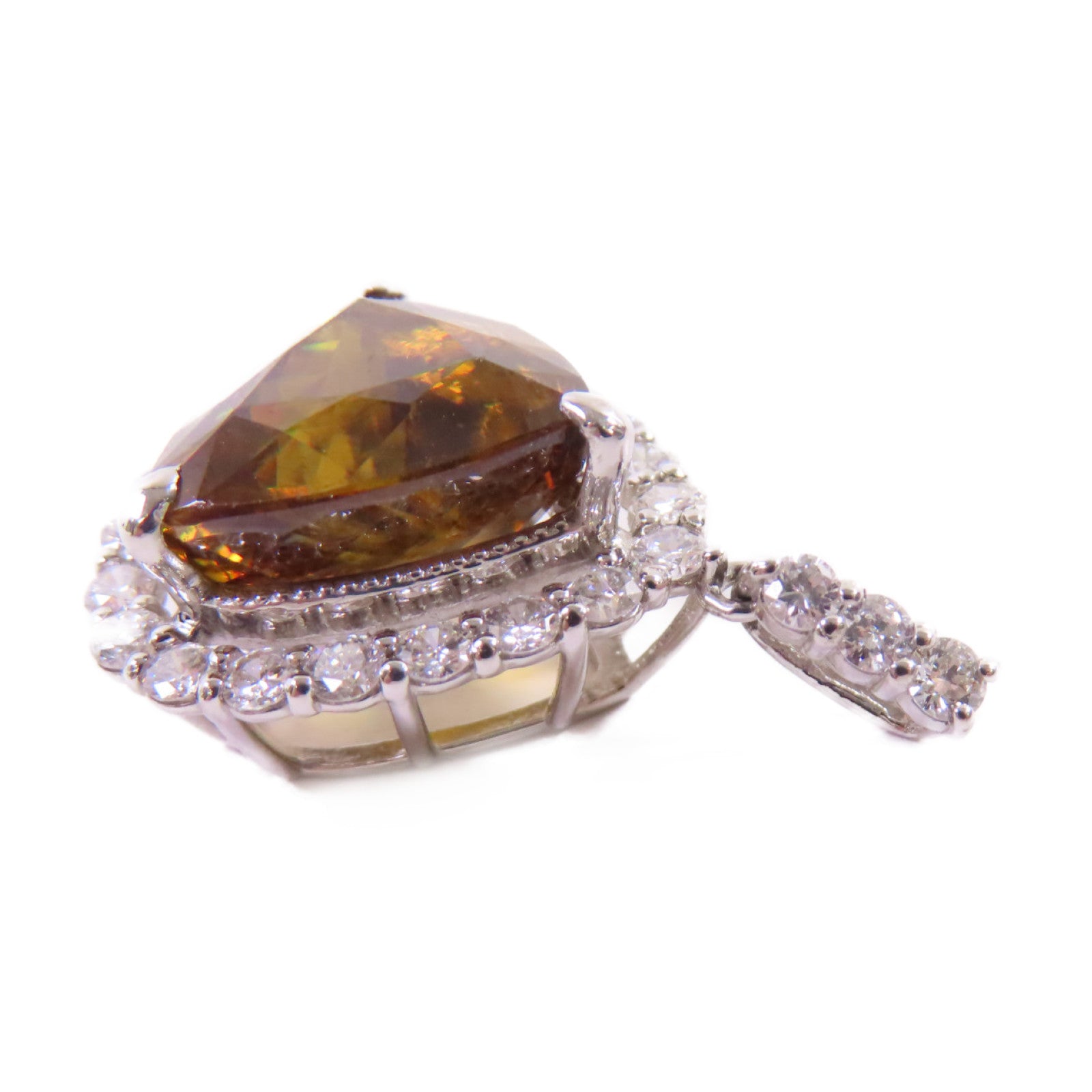 JEWELRY 【激減優惠】PT950鉑金/7.85ct榍石/0.88ct鑽石Sphene  Diamond Top吊墜頭扣