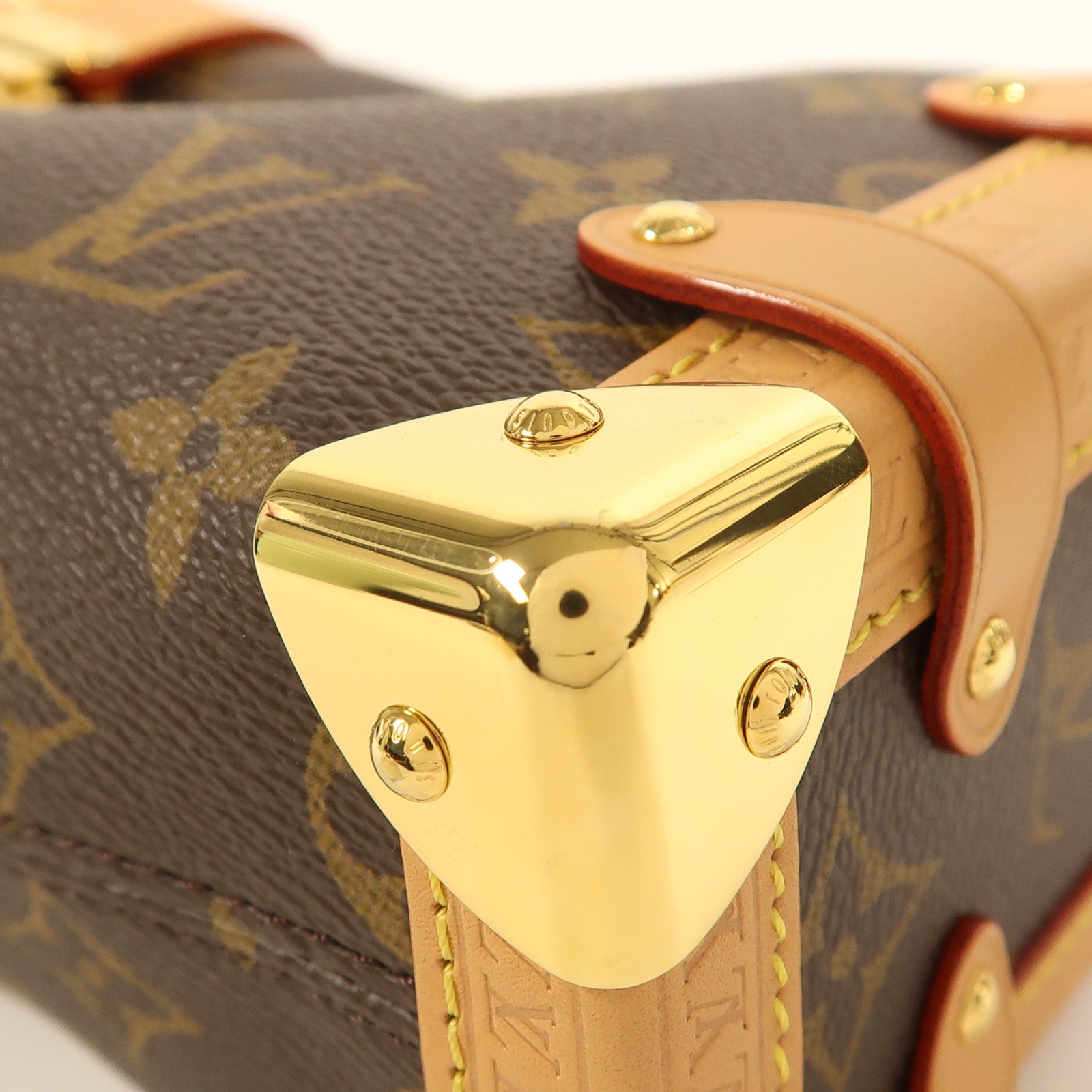 LOUIS VUITTON Monogram Side Trunk PM金扣手挽肩背兩用袋