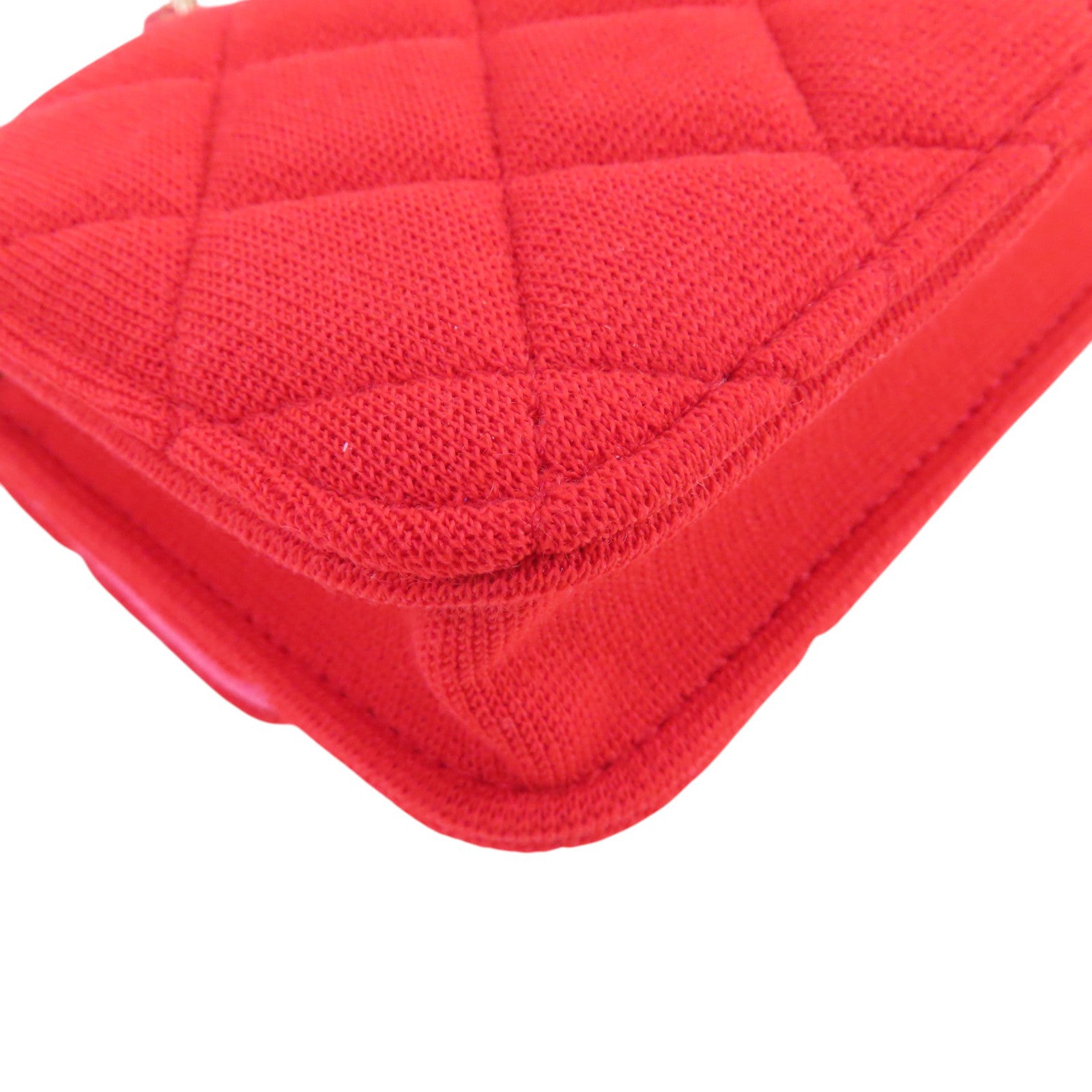 CHANEL 帆布Chain Shoulder Bag金扣鏈帶肩背袋