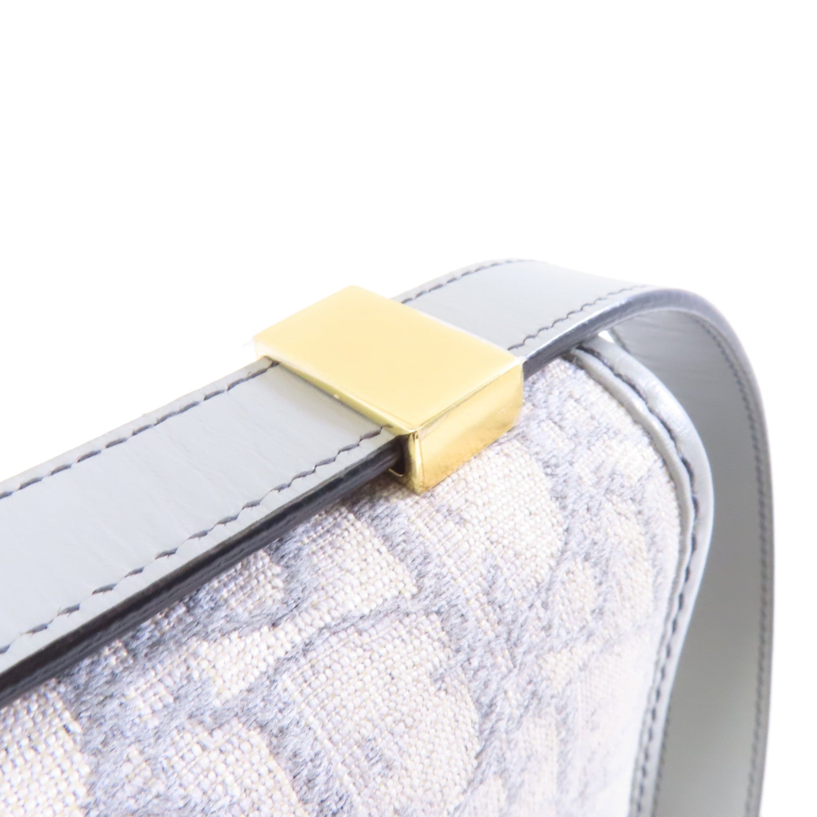 Dior 帆布Montaigne 30金扣肩背袋灰色