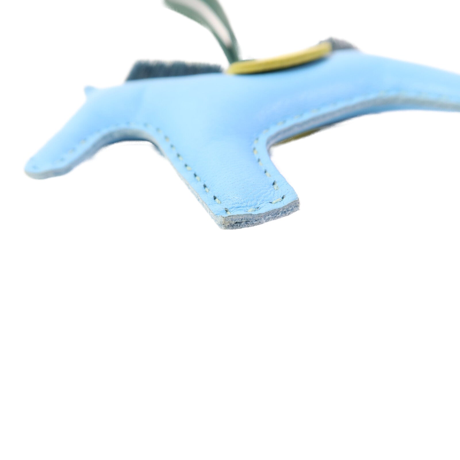 HERMES Milo皮革Rodeo PM掛飾Blue/Green/Yellow