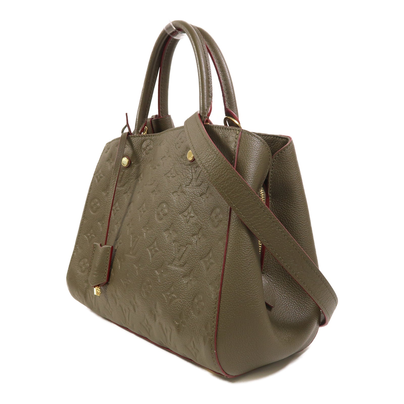 LOUIS VUITTON Monogram Empreinte Montaigne MM金扣手挽肩背兩用袋