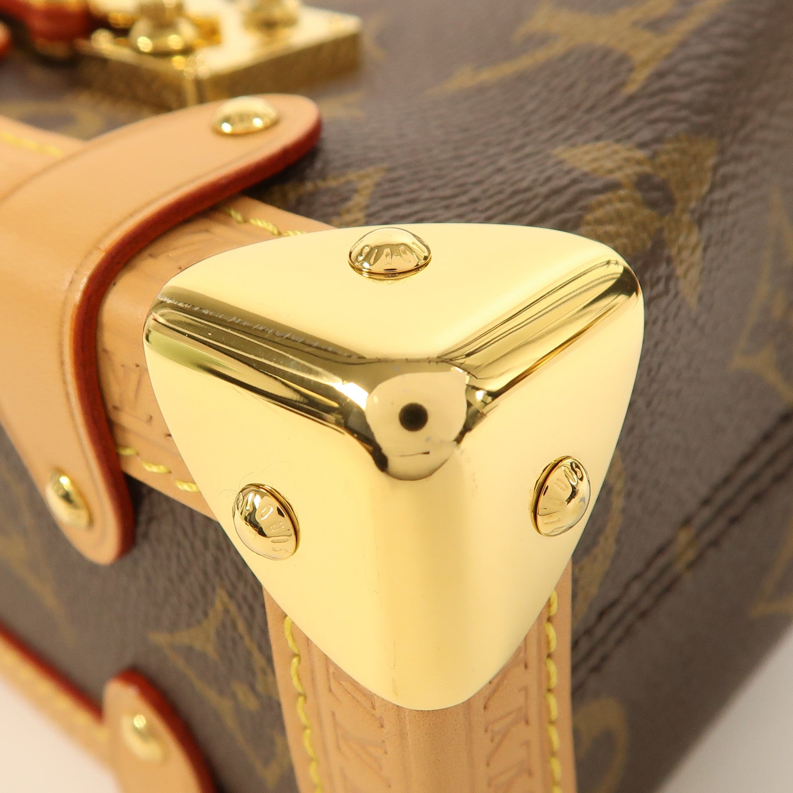 LOUIS VUITTON Monogram Side Trunk PM金扣手挽肩背兩用袋