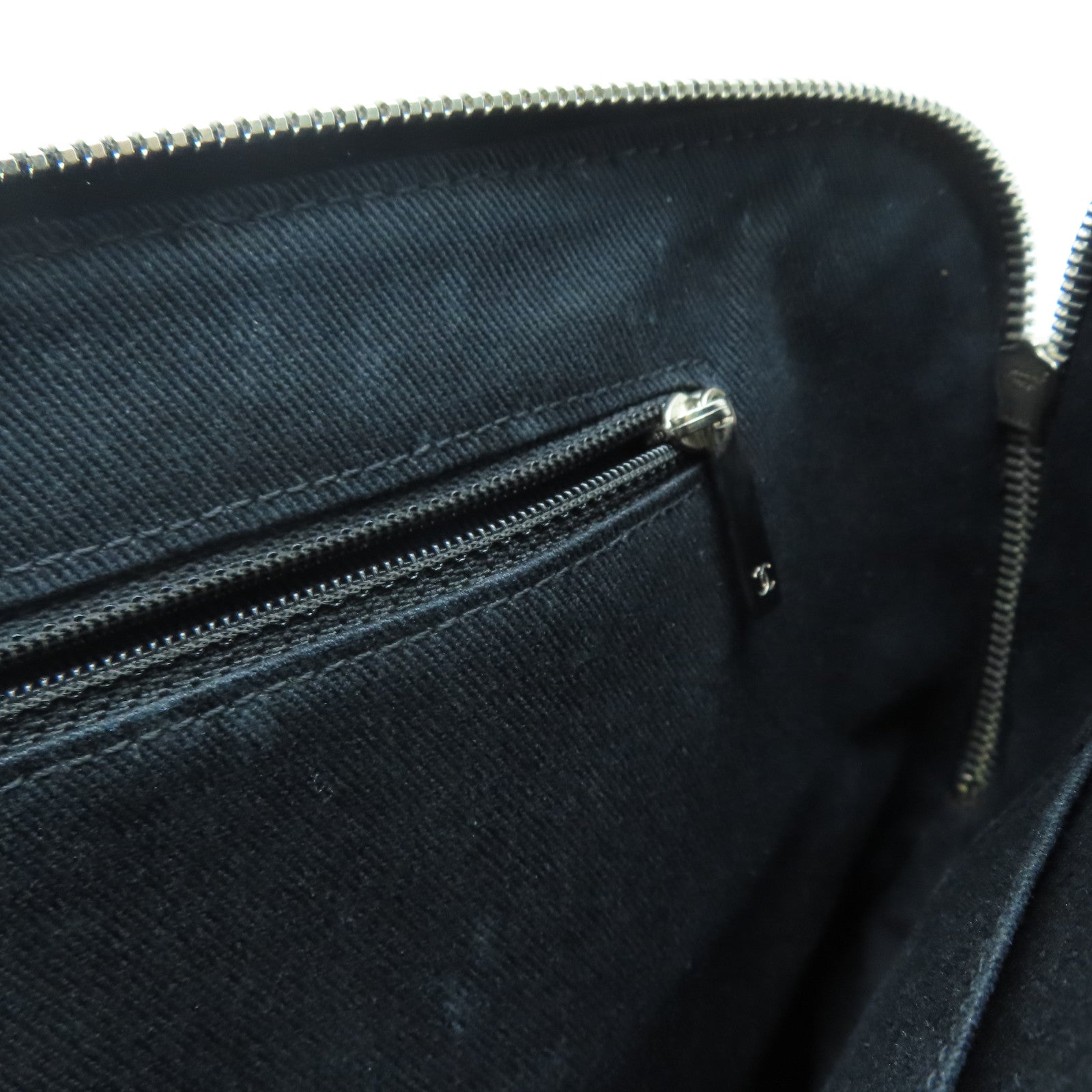 CHANEL 【激減優惠】菱格牛皮皮革Shoulder Bag銀扣鏈帶肩背袋黑色