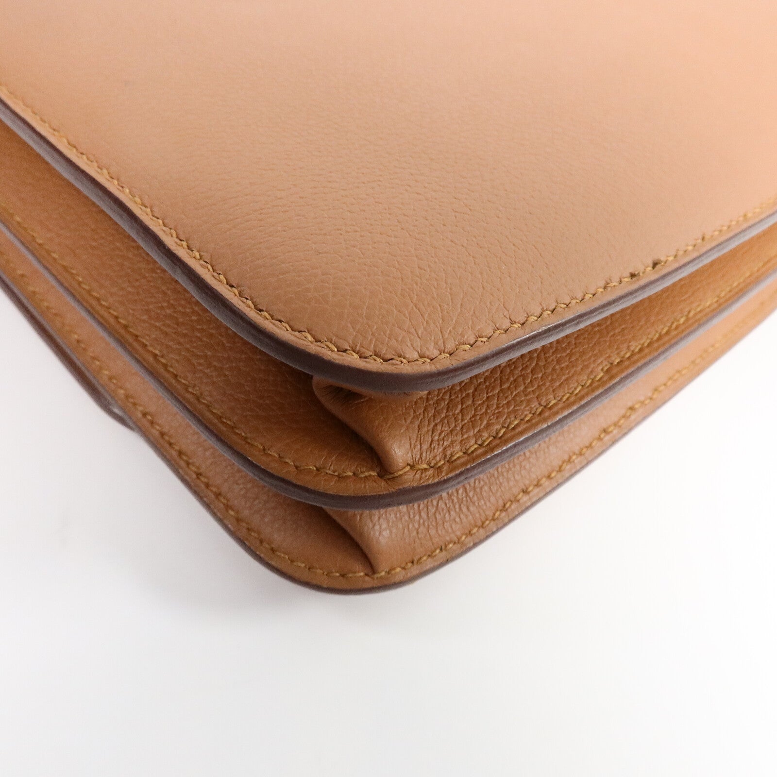 HERMES Evercolor皮革2002 肩背袋Gold