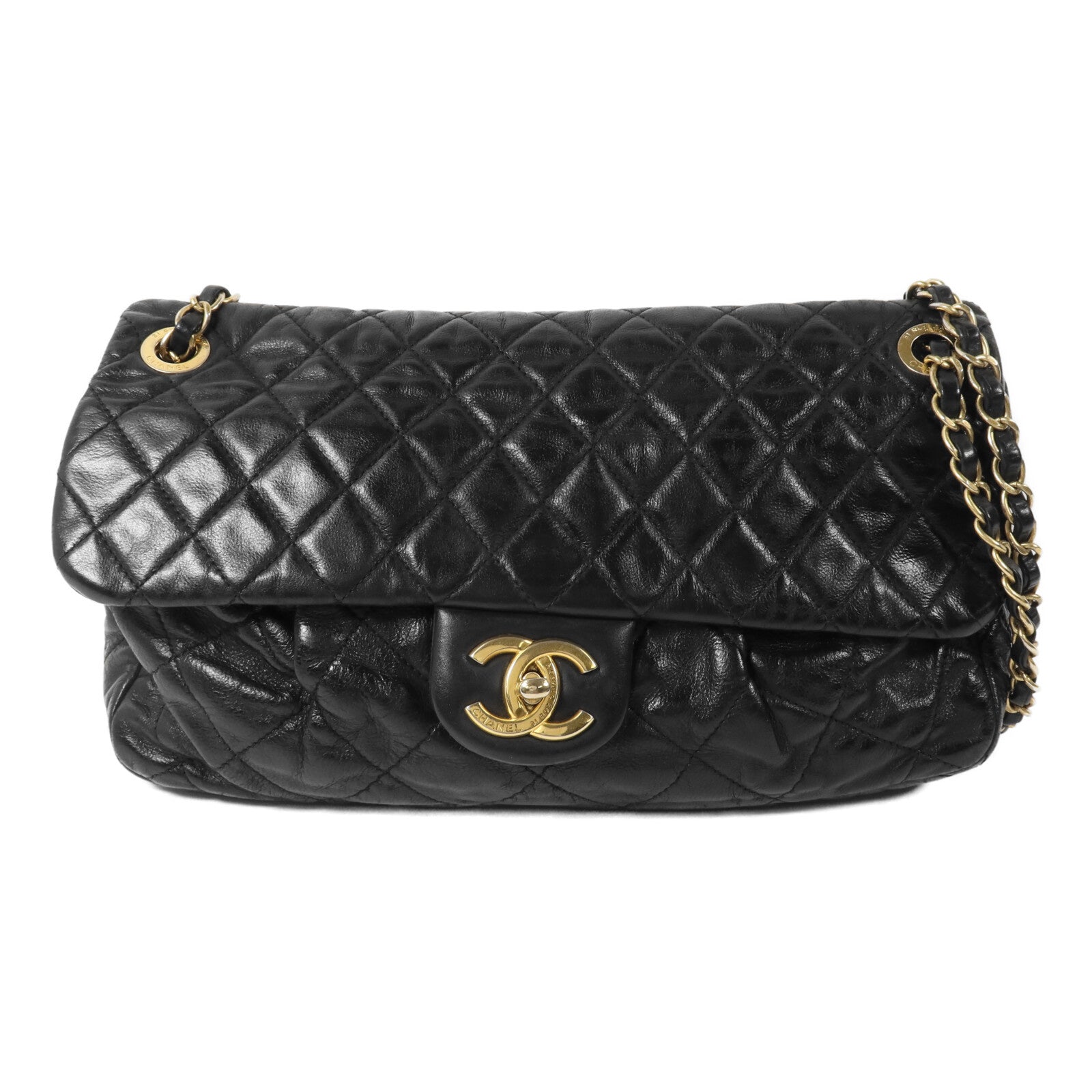 CHANEL 牛皮皮革Chain Shoulder鏈帶肩背袋