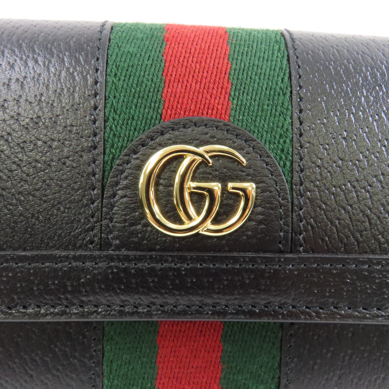 GUCCI 牛皮皮革Ophidia Long Wallet金扣長錢包黑色