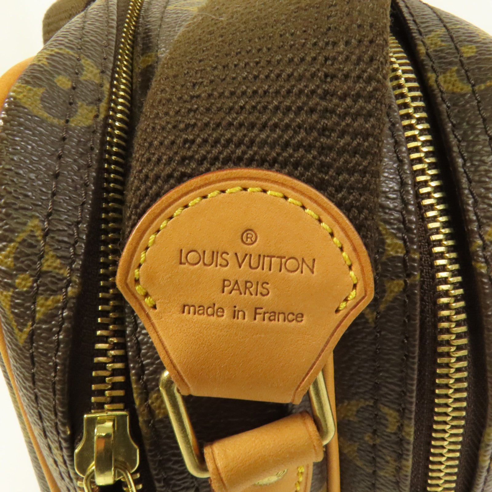 LOUIS VUITTON Monogram Reporter PM金扣肩背袋棕色
