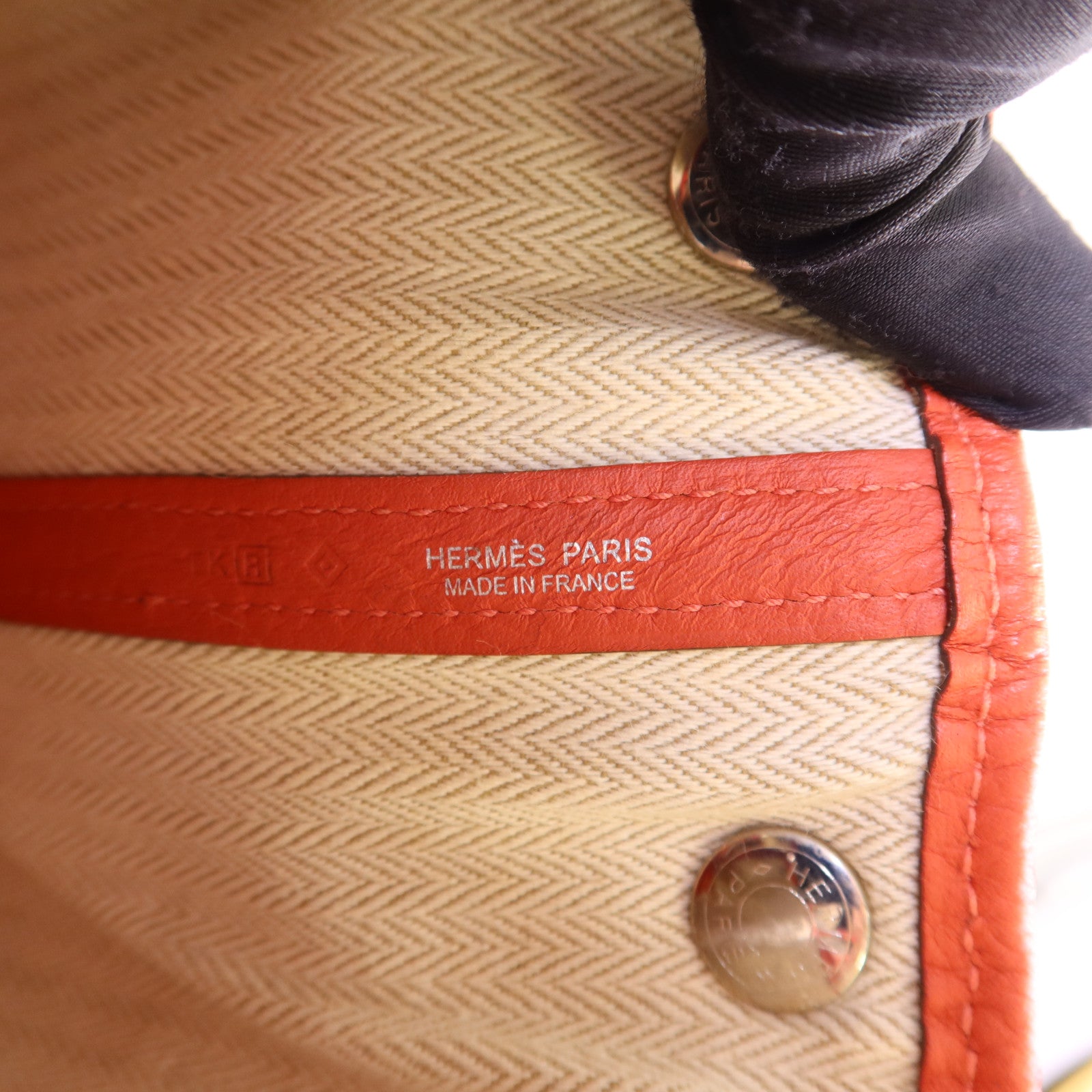 HERMES Negonda皮革Garden Party TPM銀扣手挽袋