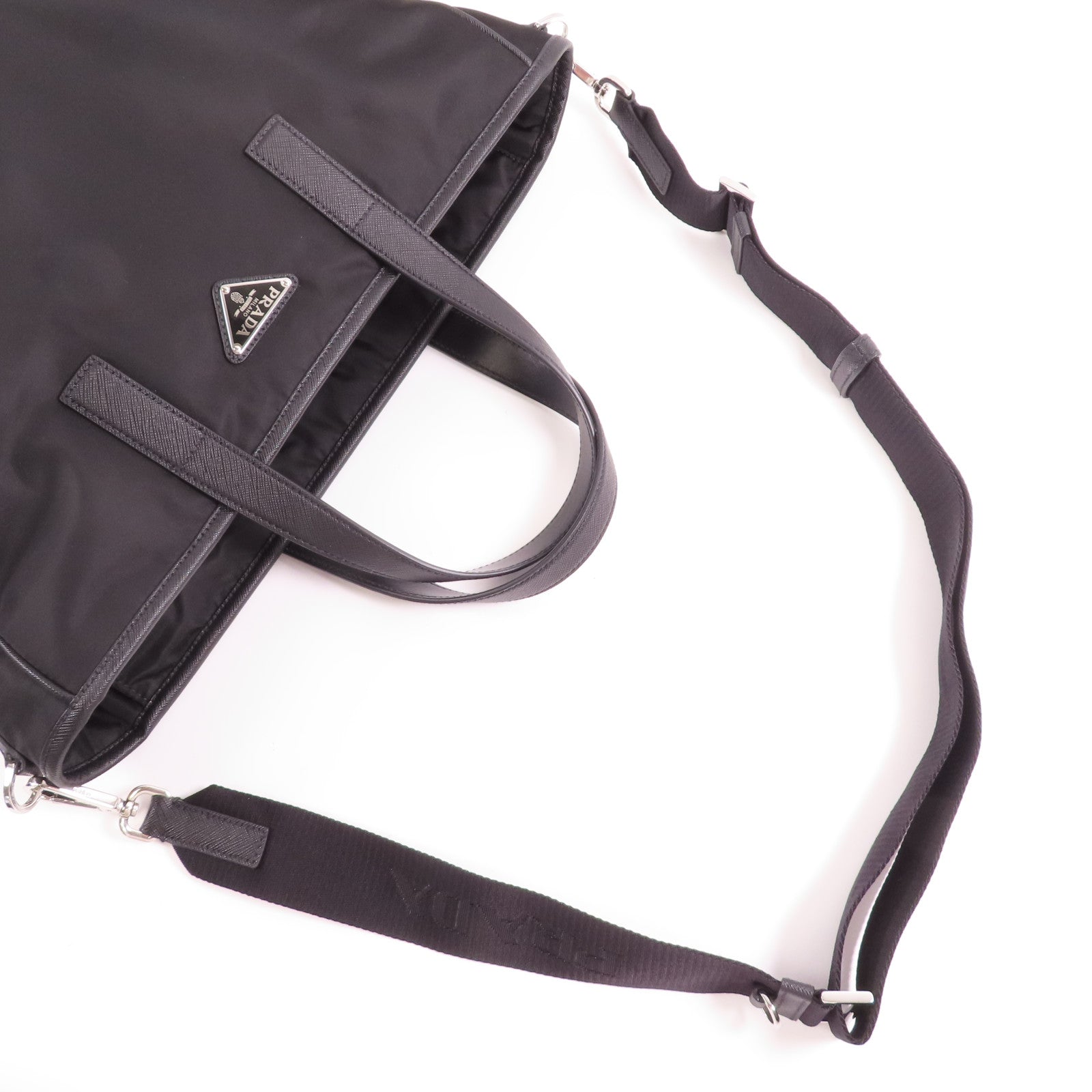 PRADA SHW 2 Way Shoulder Bag Nylon Black