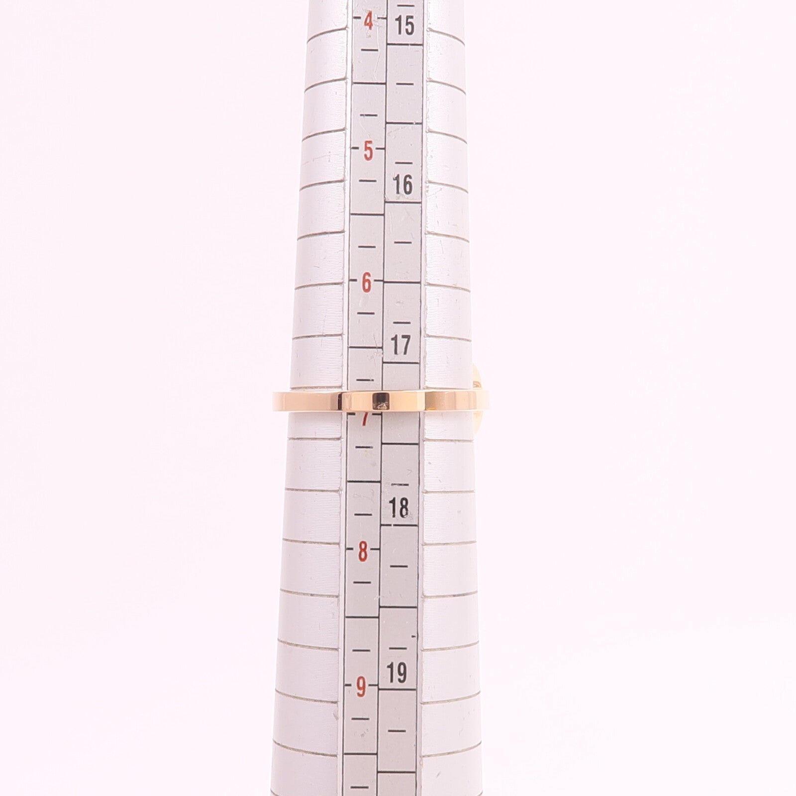 HERMES 18K玫瑰金Chaine d'ancre Contour Ring鑽石戒指