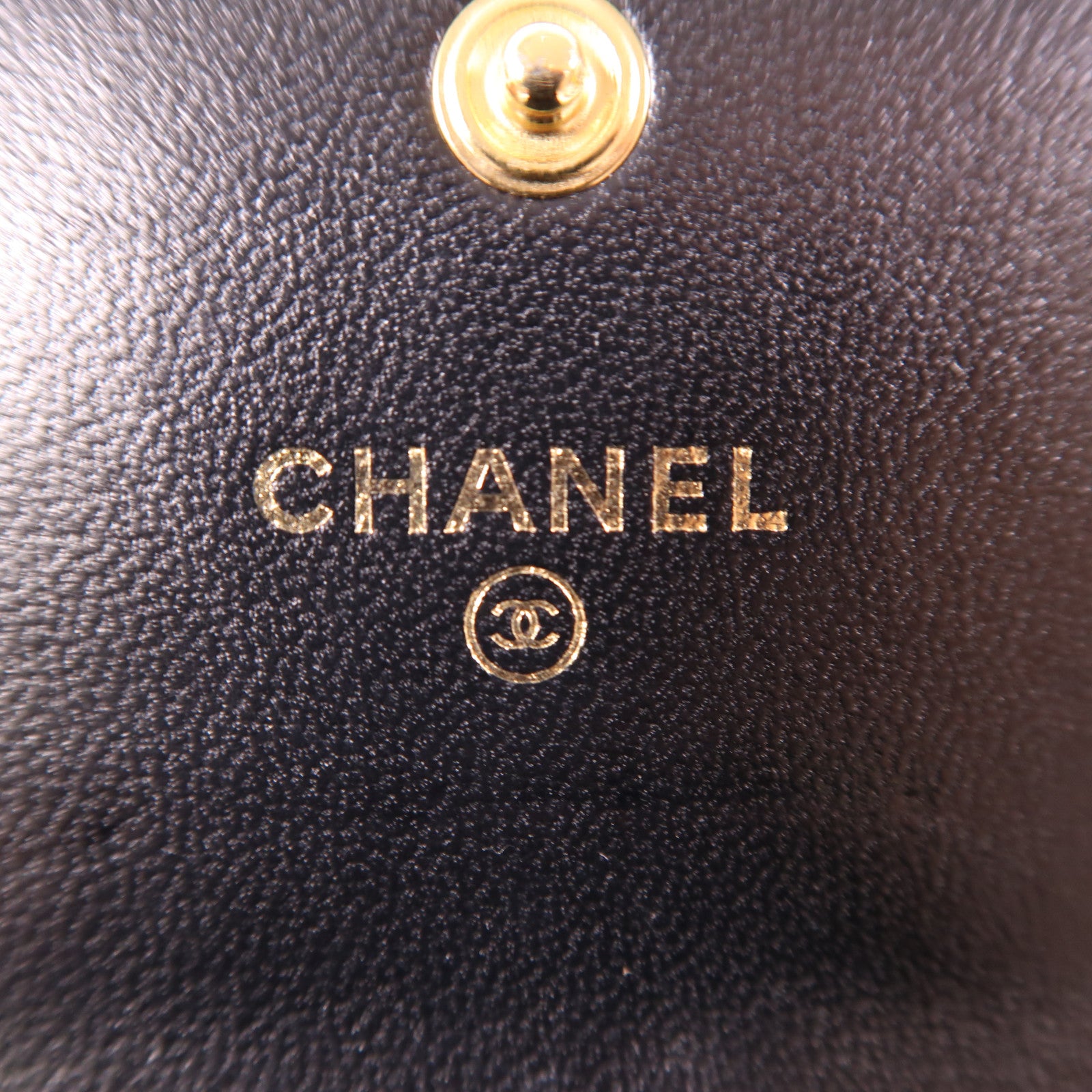 CHANEL 牛皮皮革Card Holder金扣卡片套