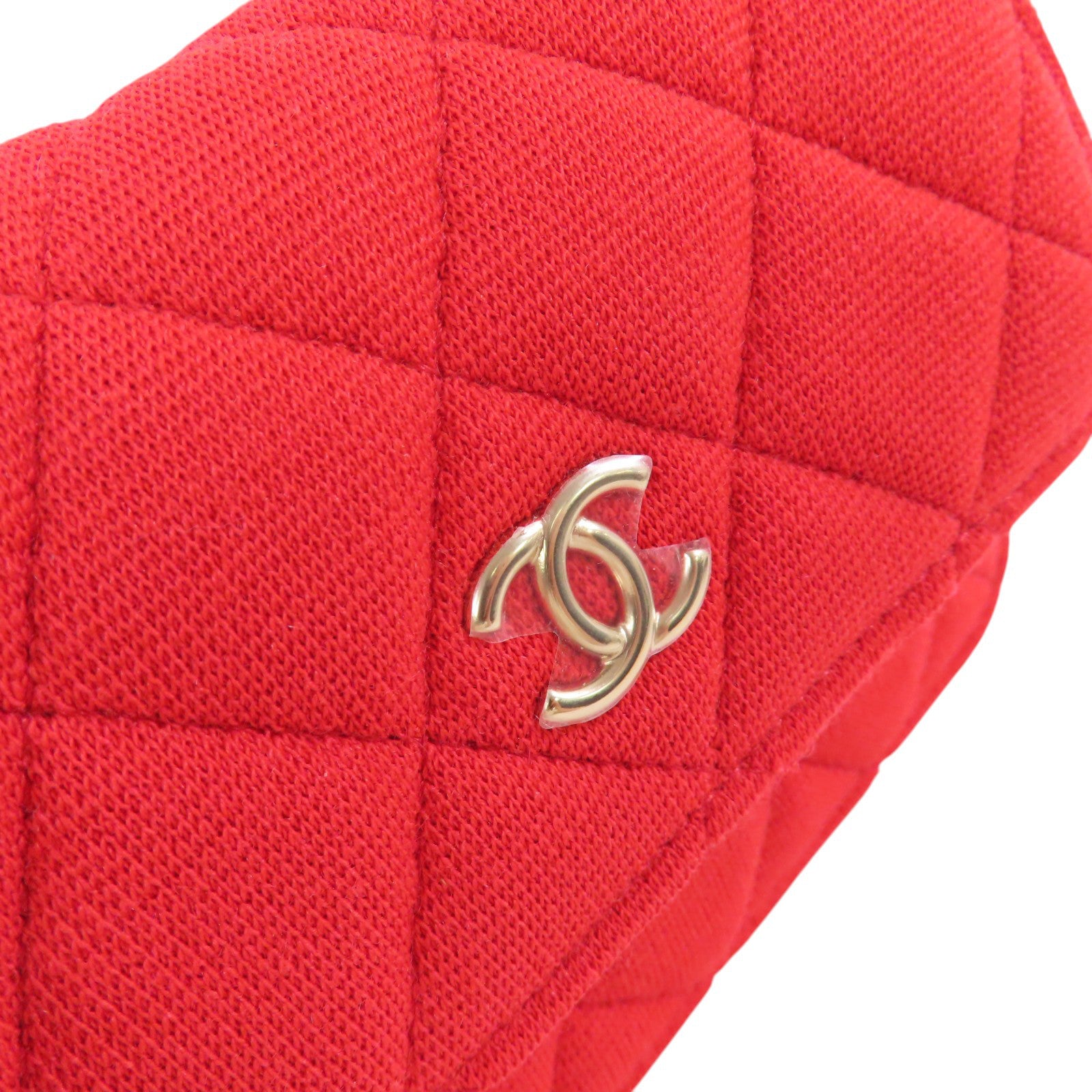 CHANEL 帆布Chain Shoulder Bag金扣鏈帶肩背袋