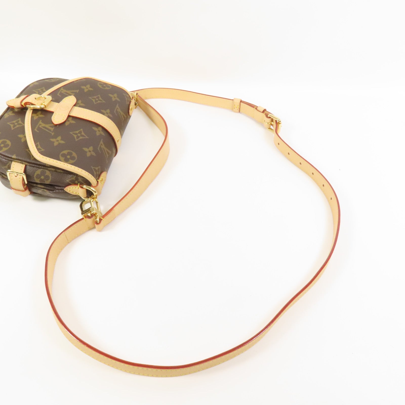 LOUIS VUITTON Monogram Saumur BB金扣手挽肩背兩用袋