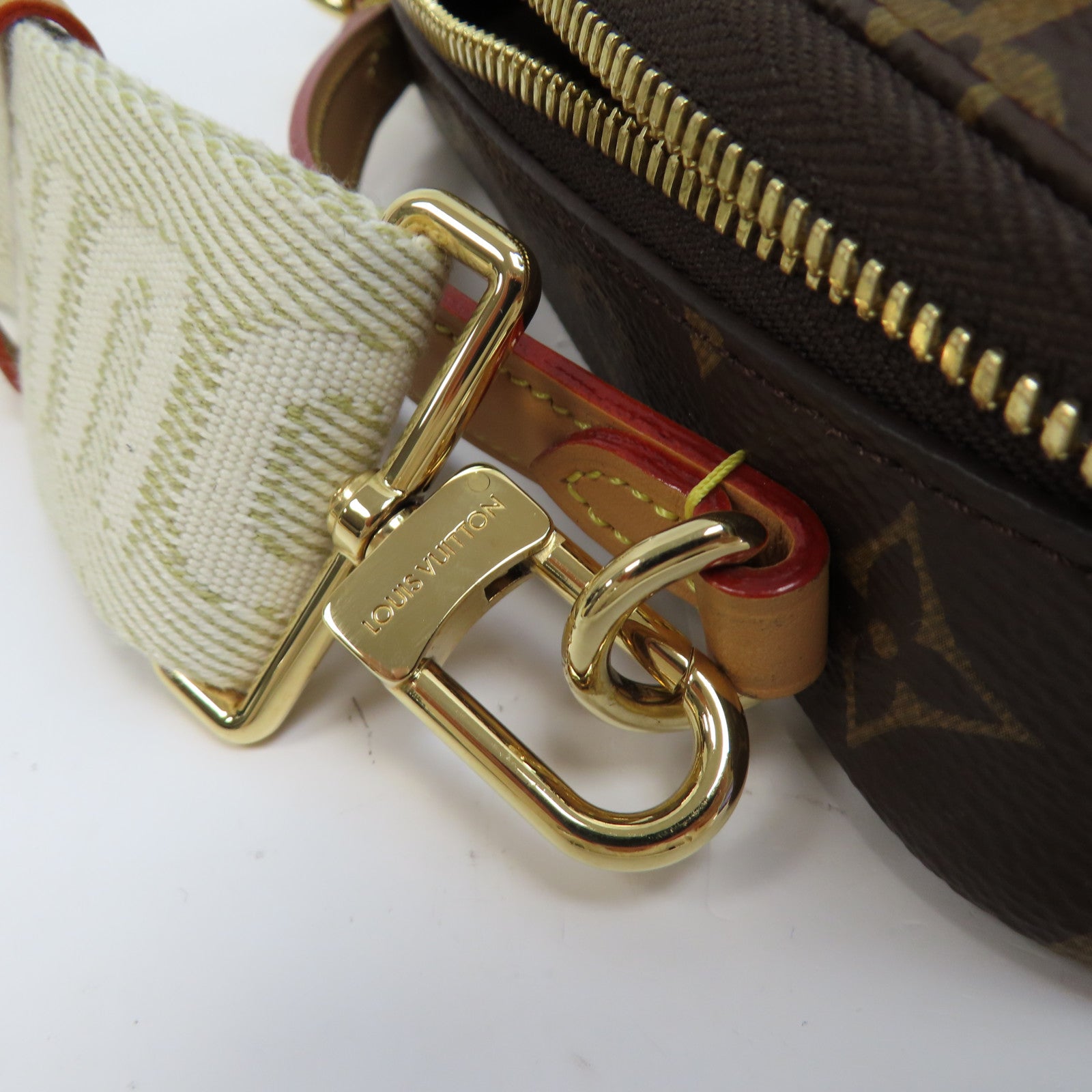 LOUIS VUITTON Monogram Utility Shoulder Bag金扣手挽肩背兩用袋啡色