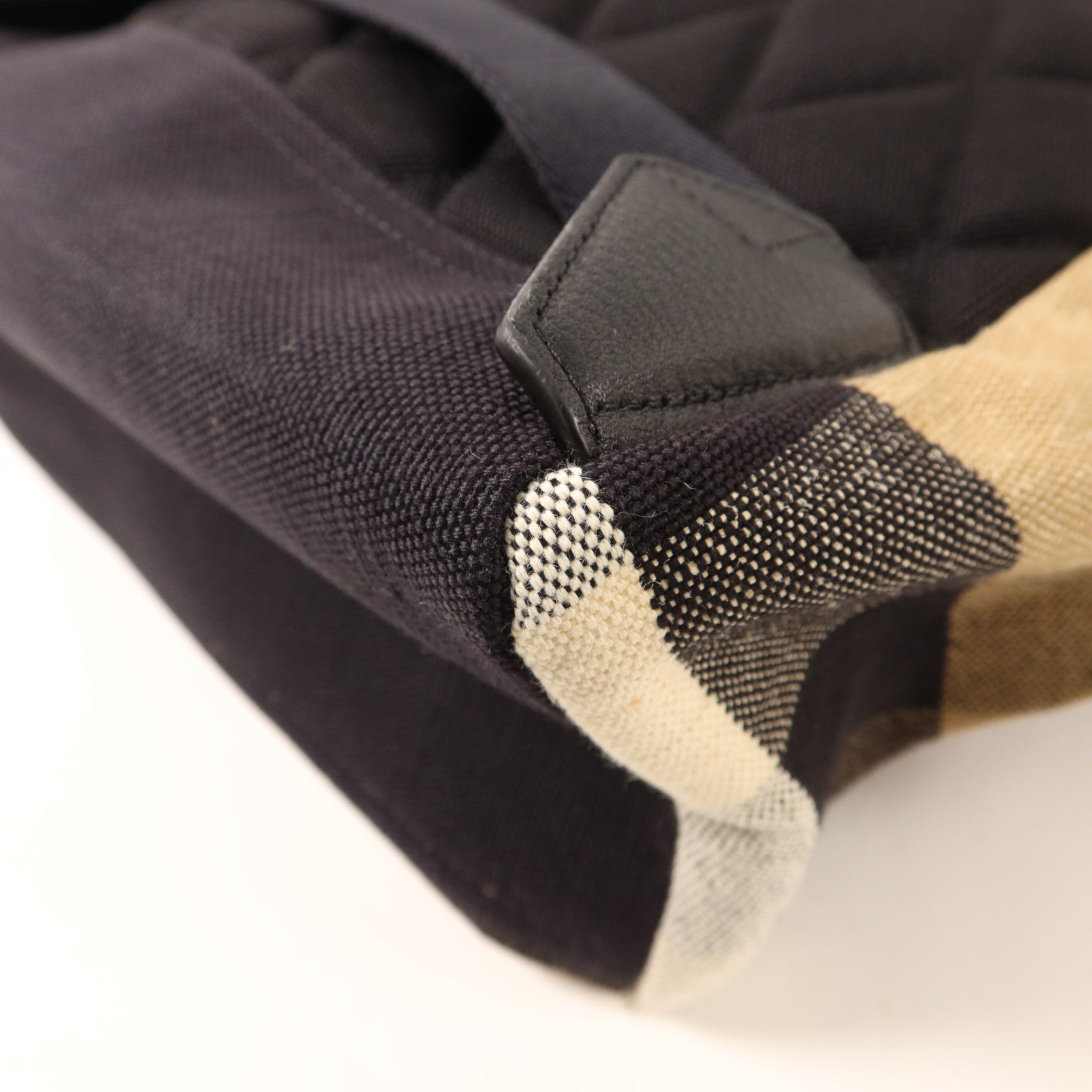 BURBERRY 帆布/牛皮皮革Abbeydale Backpack金扣背包