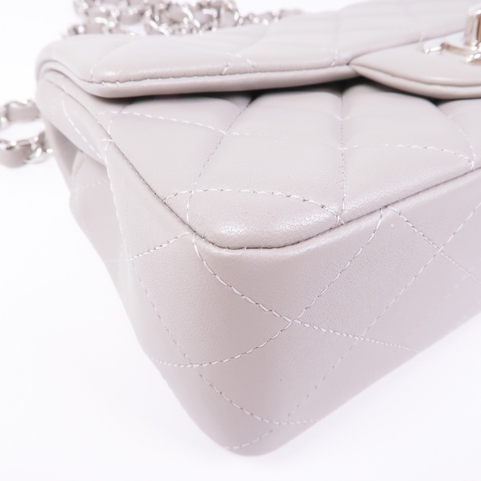 CHANEL 羊皮皮革Classic 20銀扣鏈帶肩背袋