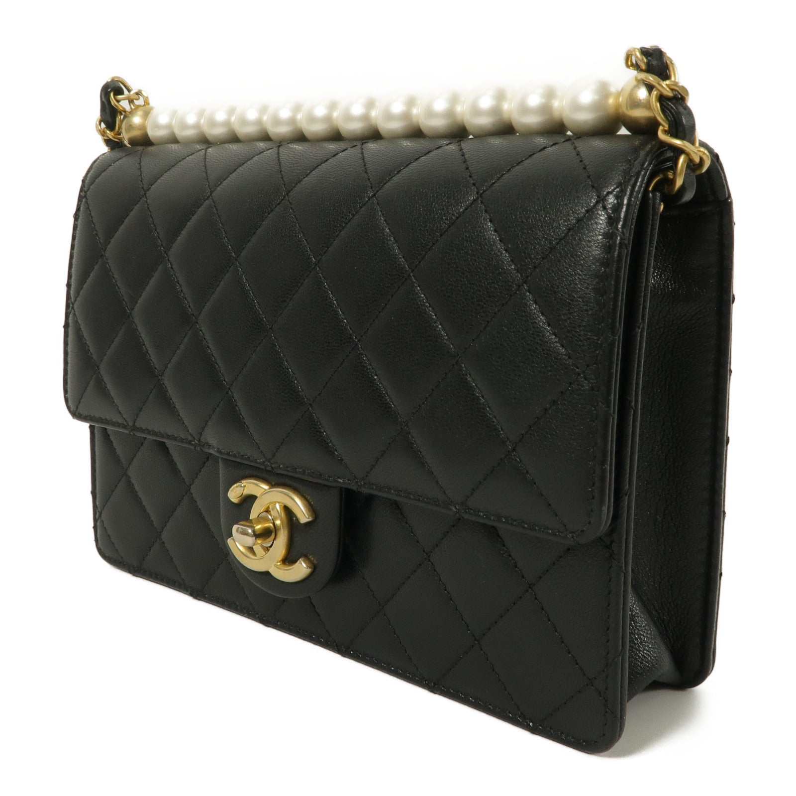 CHANEL 羊皮皮革Chain Shoulder鏈帶肩背袋