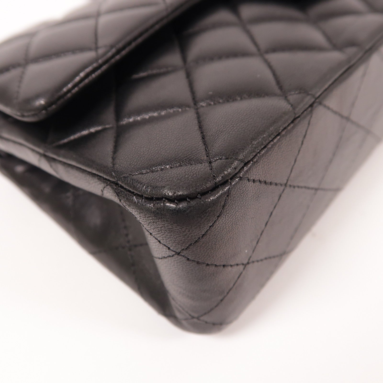 CHANEL 羊皮皮革Classic 25銀扣鏈帶肩背袋