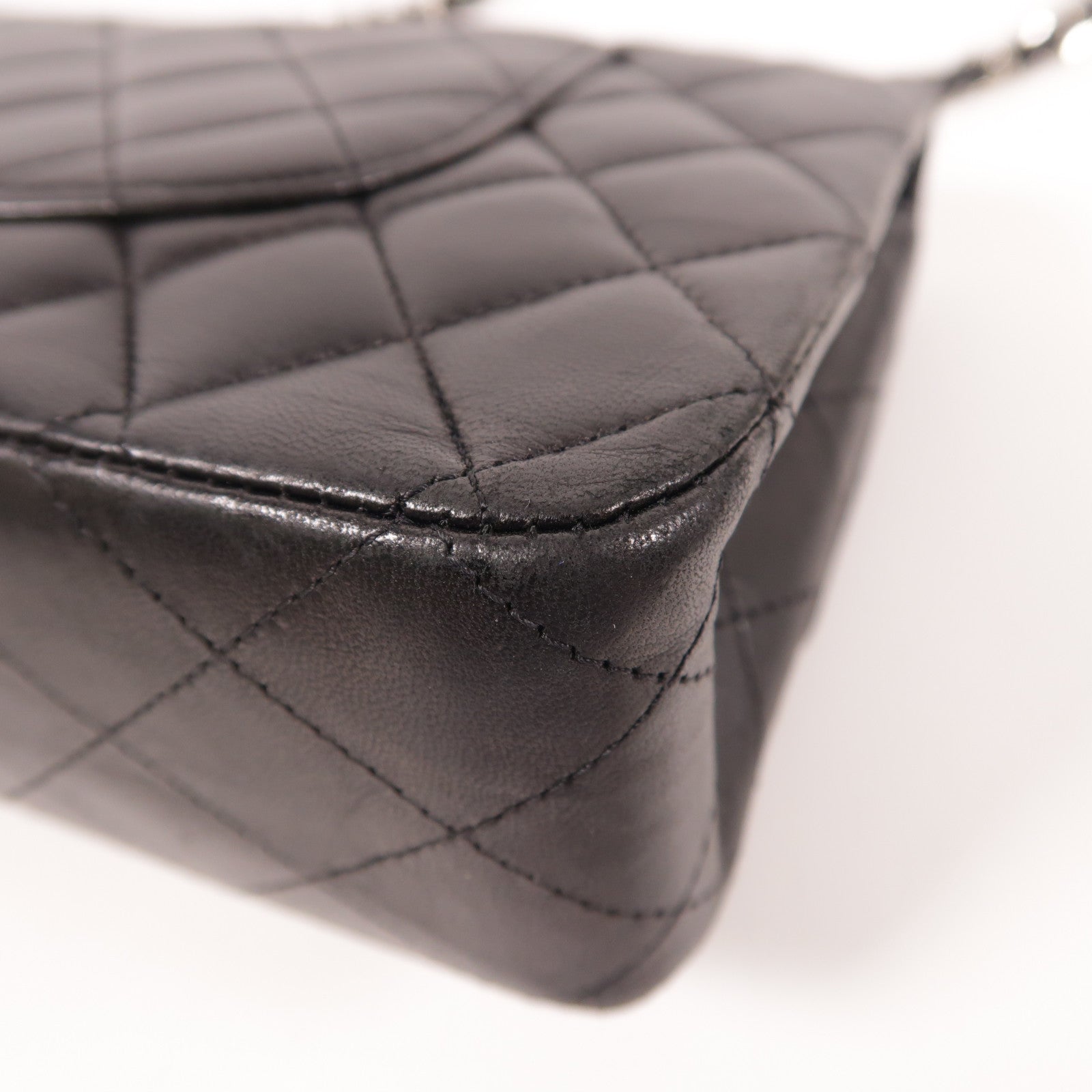 CHANEL 羊皮皮革Classic 25銀扣鏈帶肩背袋