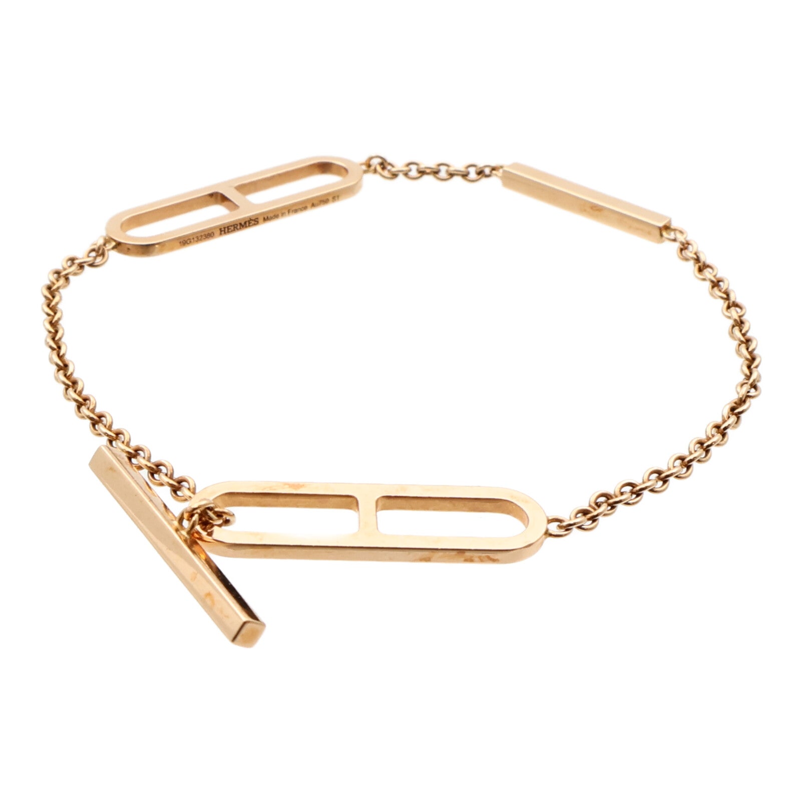 HERMES 18K玫瑰金Ever Chaine d'ancre Bracelet手鏈