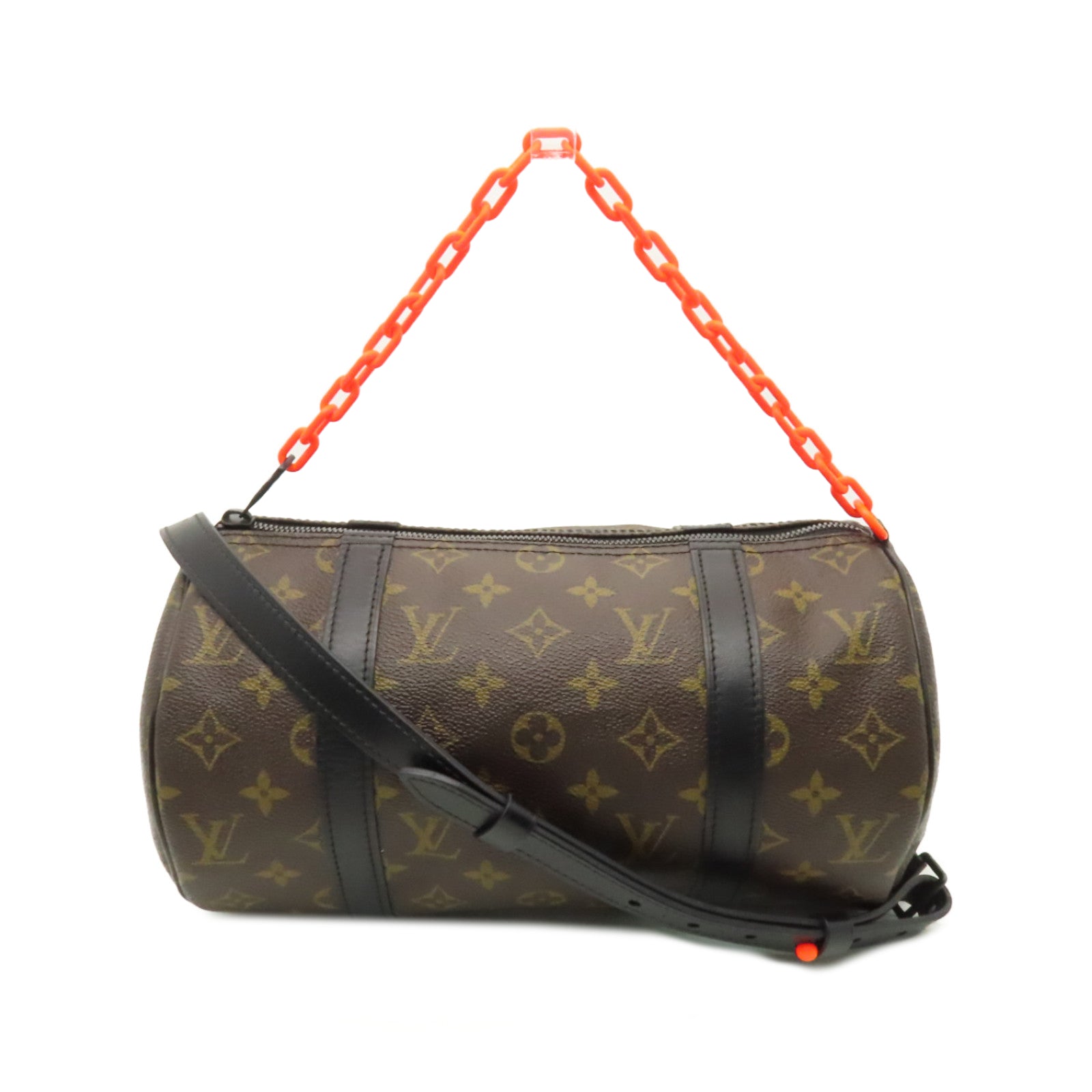 LOUIS VUITTON 【激減優惠】Monogram Macassar Messenger Mini Polochon手挽肩背兩用袋棕色/黒色