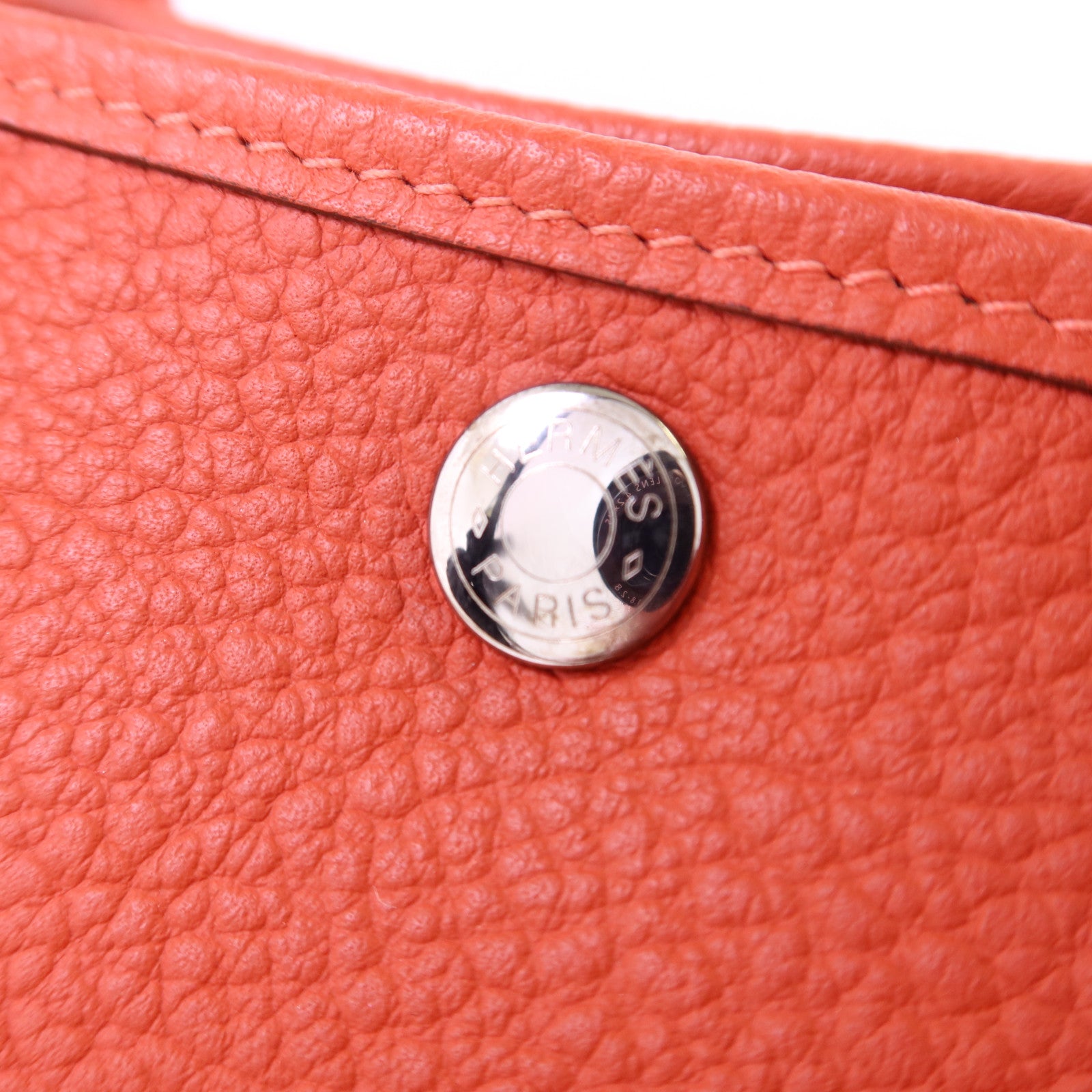 HERMES Negonda皮革Garden Party TPM銀扣手挽袋