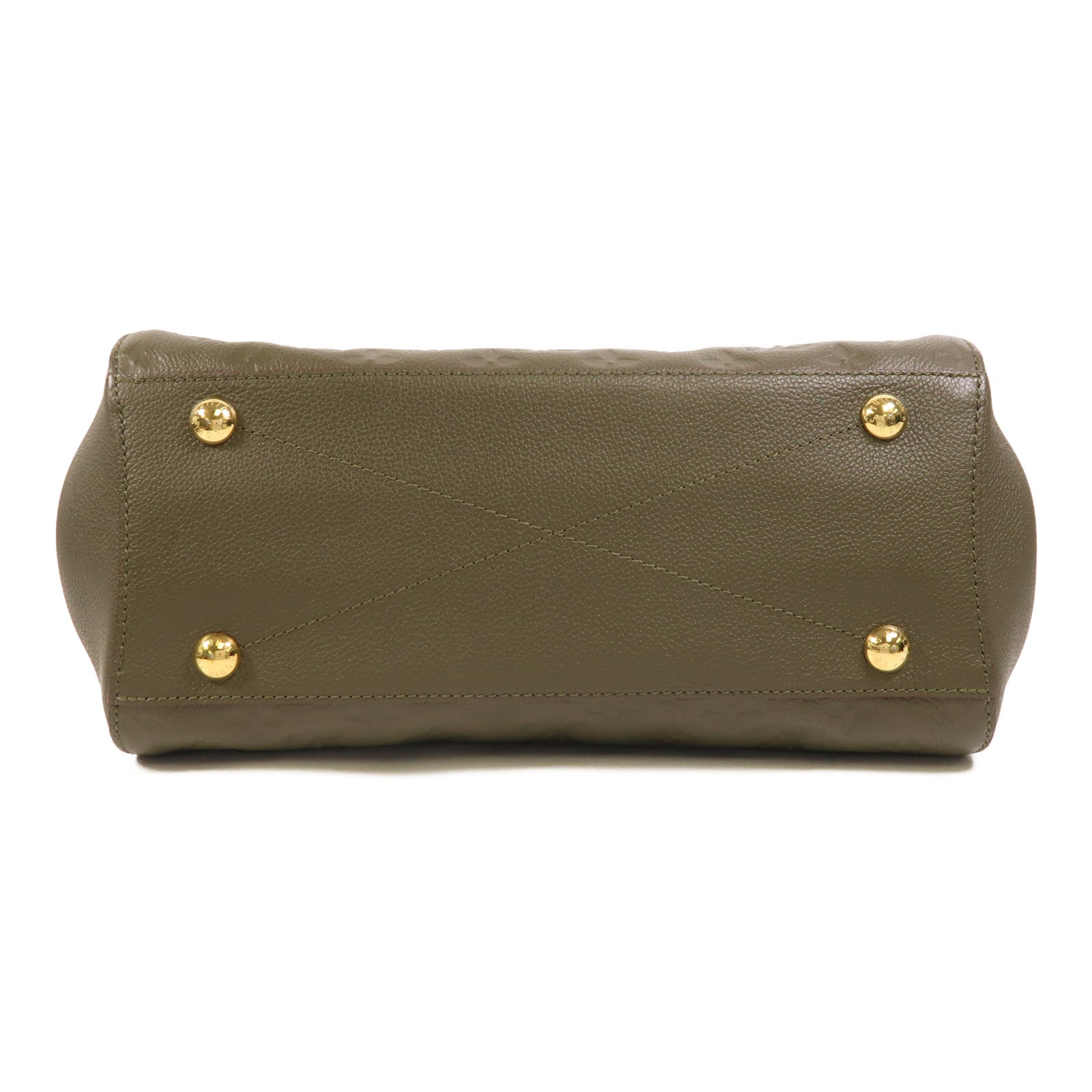 LOUIS VUITTON Monogram Empreinte Montaigne MM金扣手挽肩背兩用袋