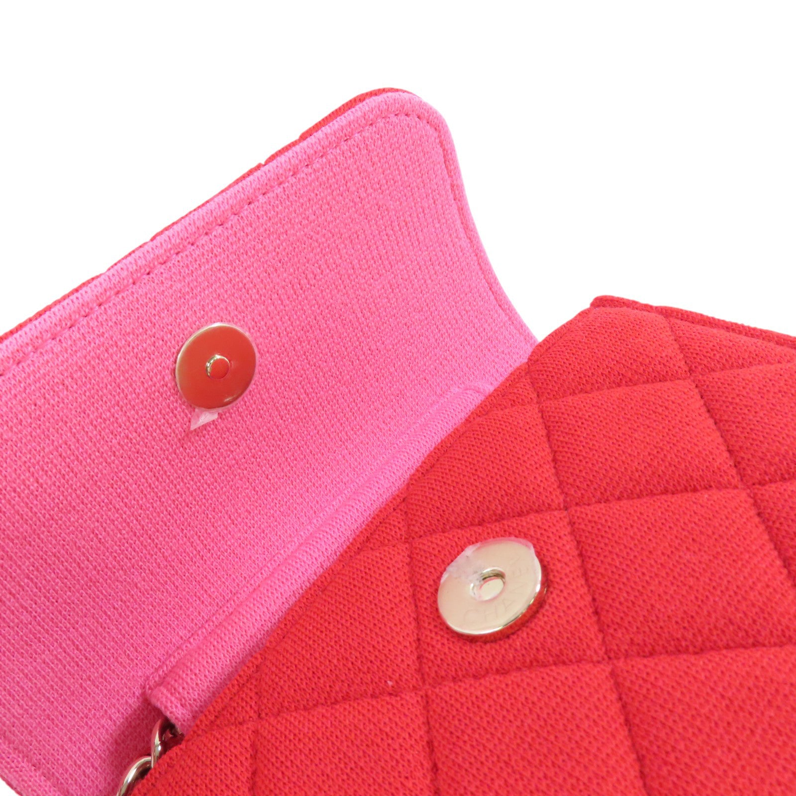 CHANEL 帆布Chain Shoulder Bag金扣鏈帶肩背袋