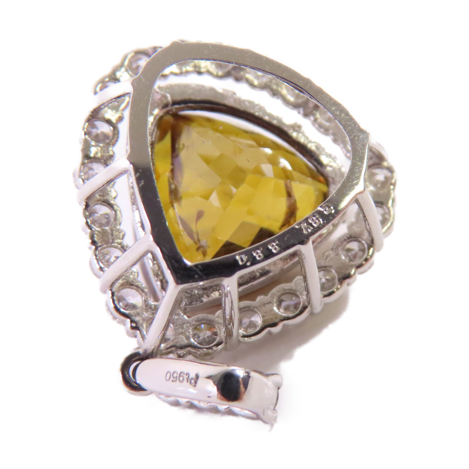 JEWELRY 【激減優惠】PT950鉑金/7.85ct榍石/0.88ct鑽石Sphene  Diamond Top吊墜頭扣