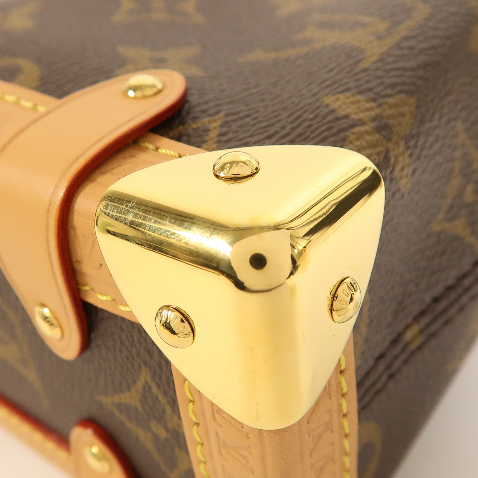 LOUIS VUITTON Monogram Side Trunk PM金扣手挽肩背兩用袋