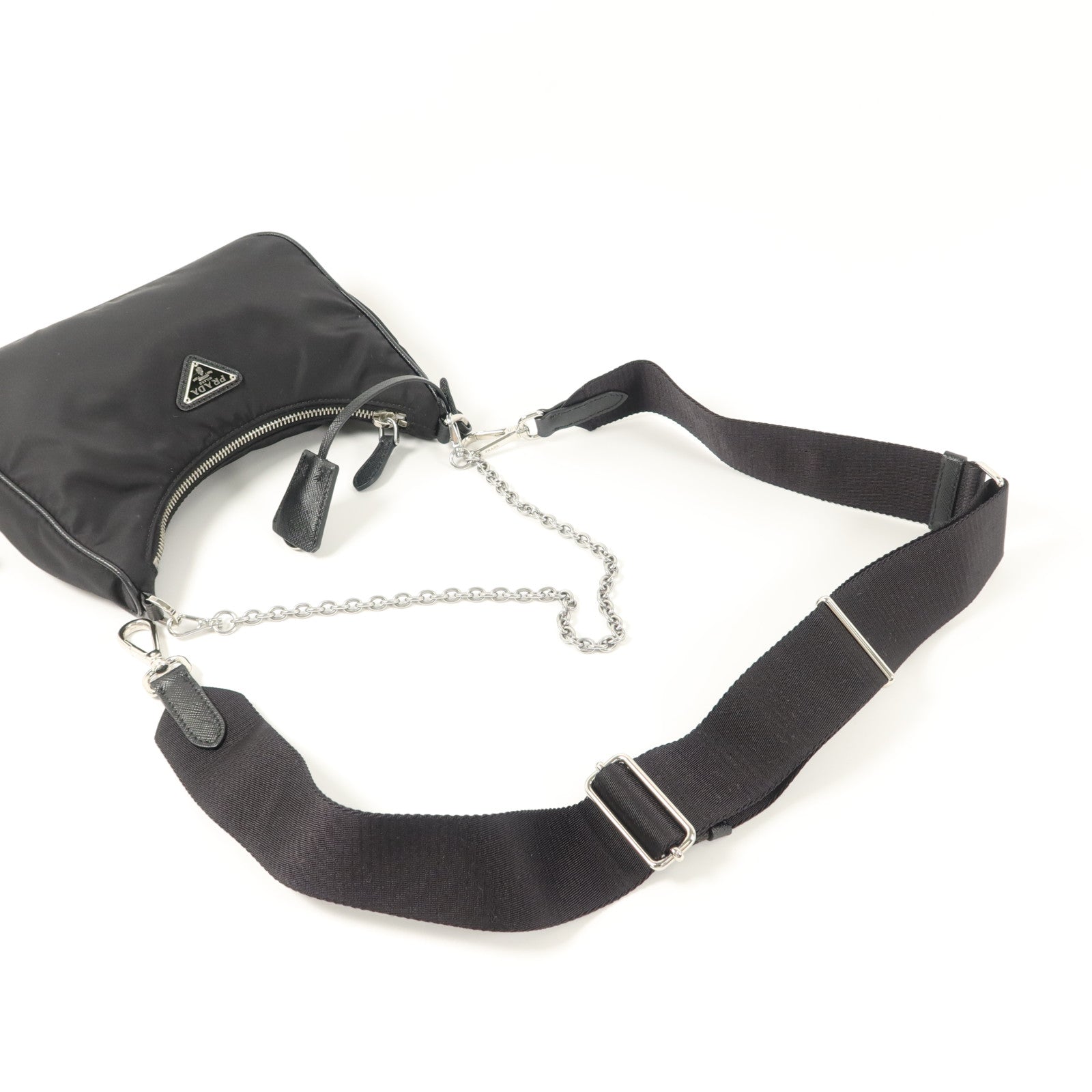 PRADA 尼龍Re-Edition 2005鏈帶肩背袋