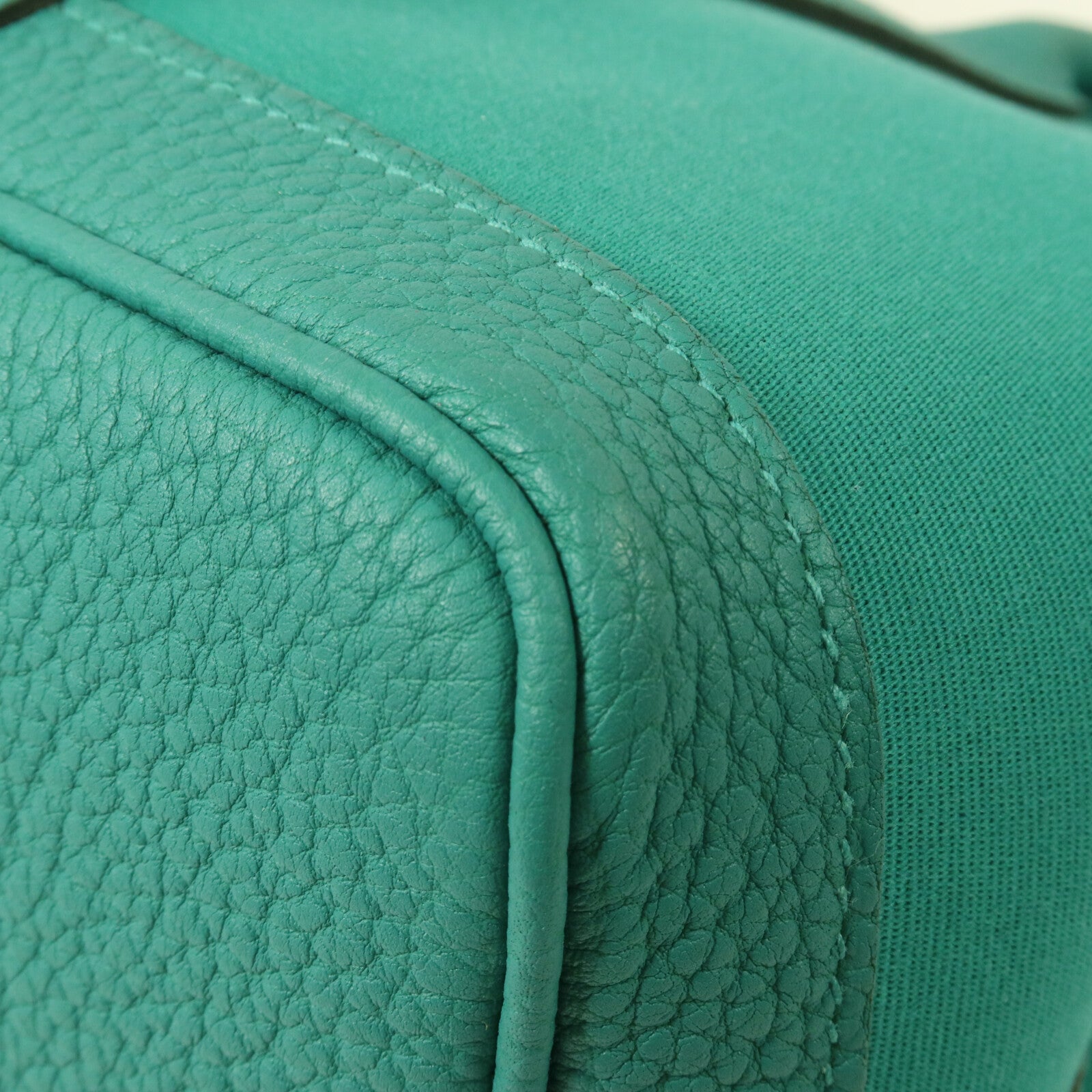 HERMES 帆布Garden Party TPM手挽袋Vert Jade