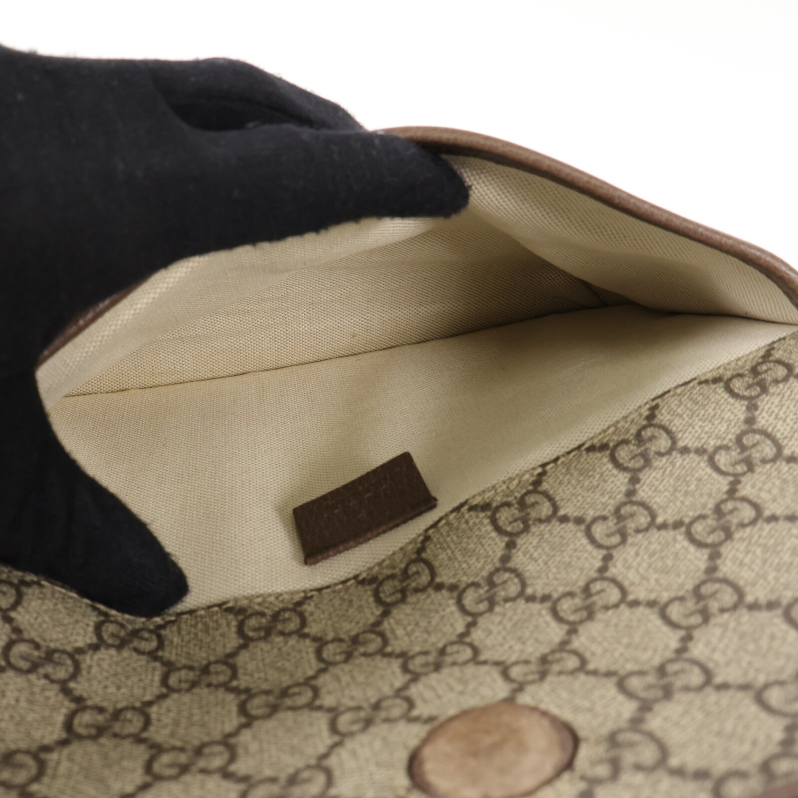 GUCCI 塗層帆布Waist Bag金扣斜挎包