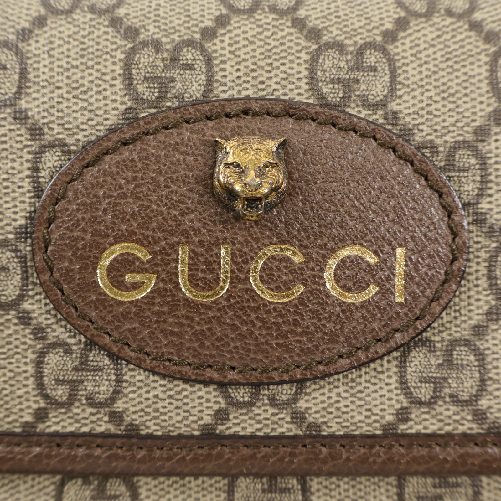 GUCCI 塗層帆布Waist Bag金扣斜挎包