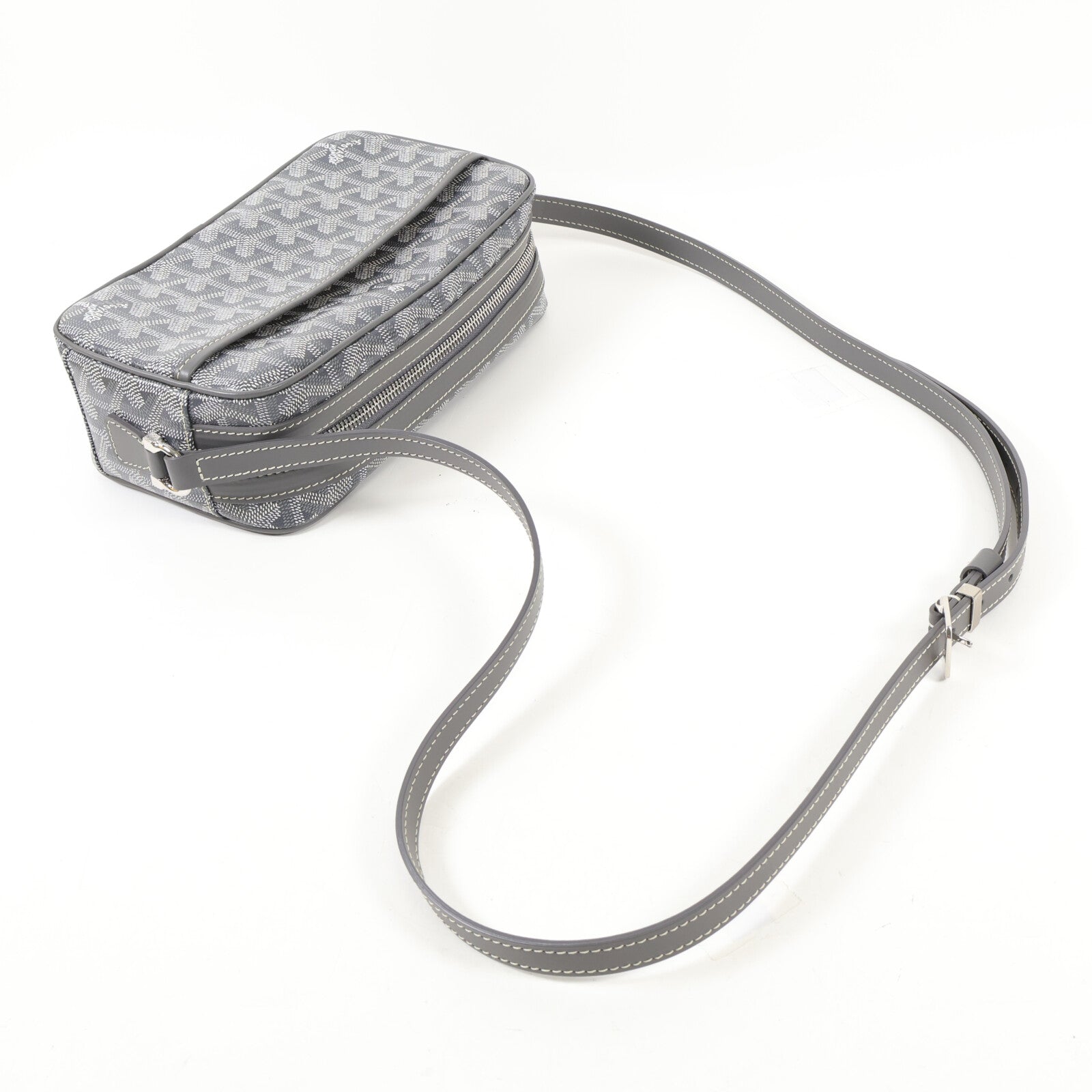 GOYARD 塗層帆布Cap-Vert銀扣肩背袋