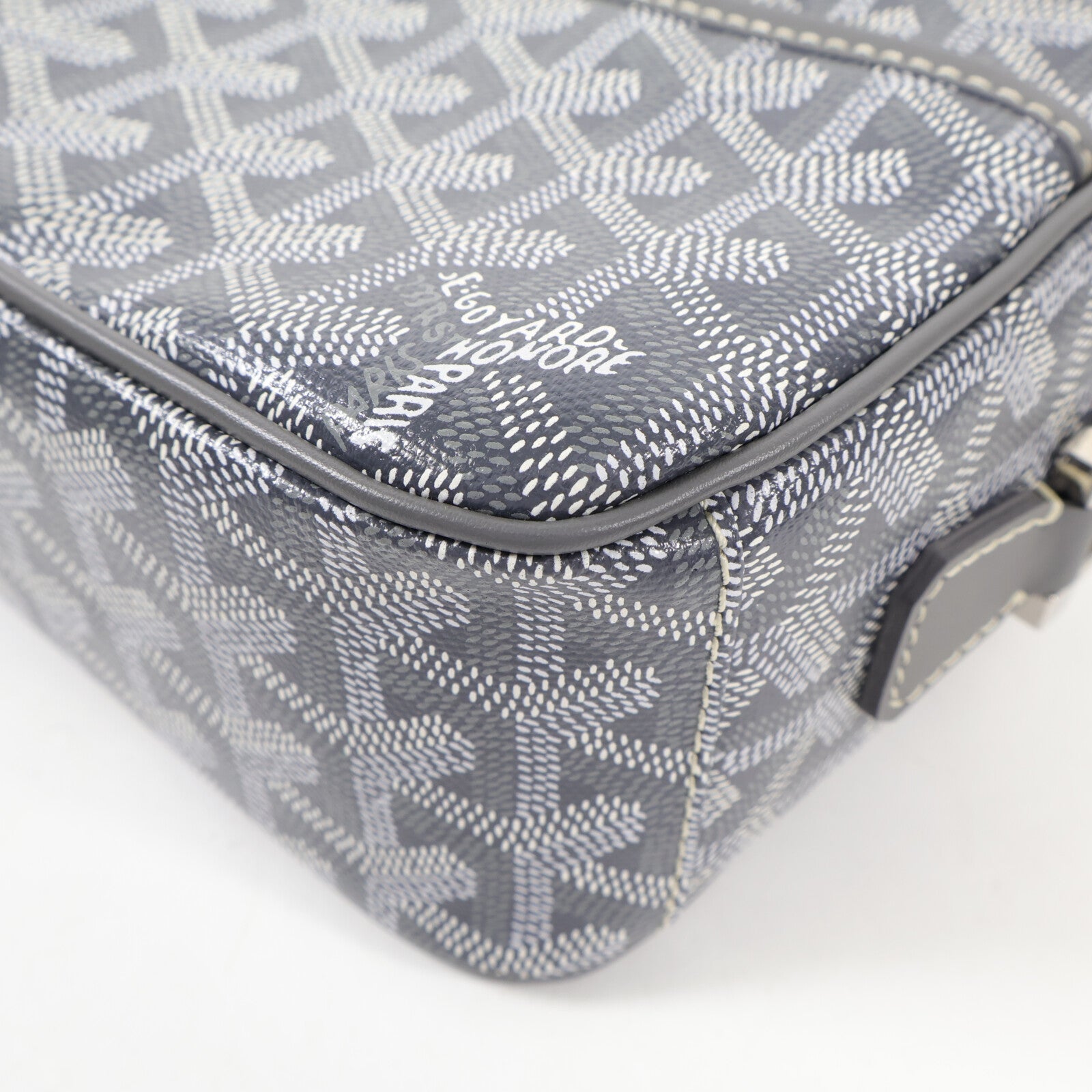 GOYARD 塗層帆布Cap-Vert銀扣肩背袋