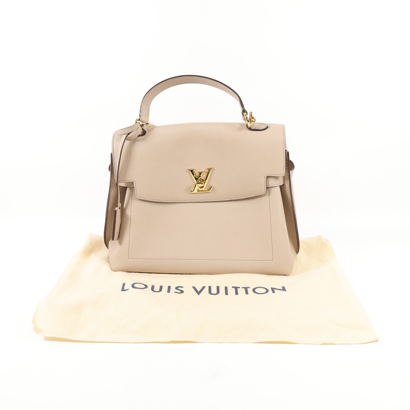 LOUIS VUITTON 牛皮皮革Lockme Ever金扣手挽肩背兩用袋