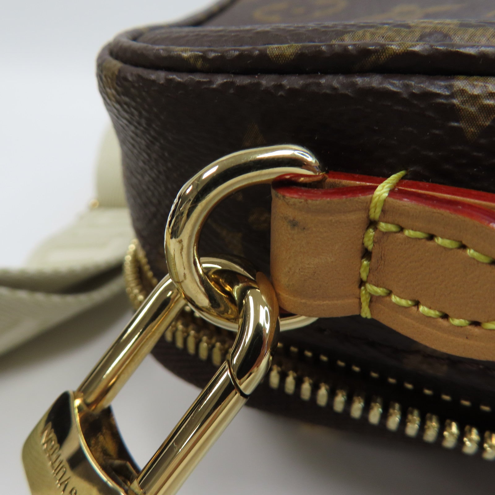 LOUIS VUITTON Monogram Utility Shoulder Bag金扣手挽肩背兩用袋啡色
