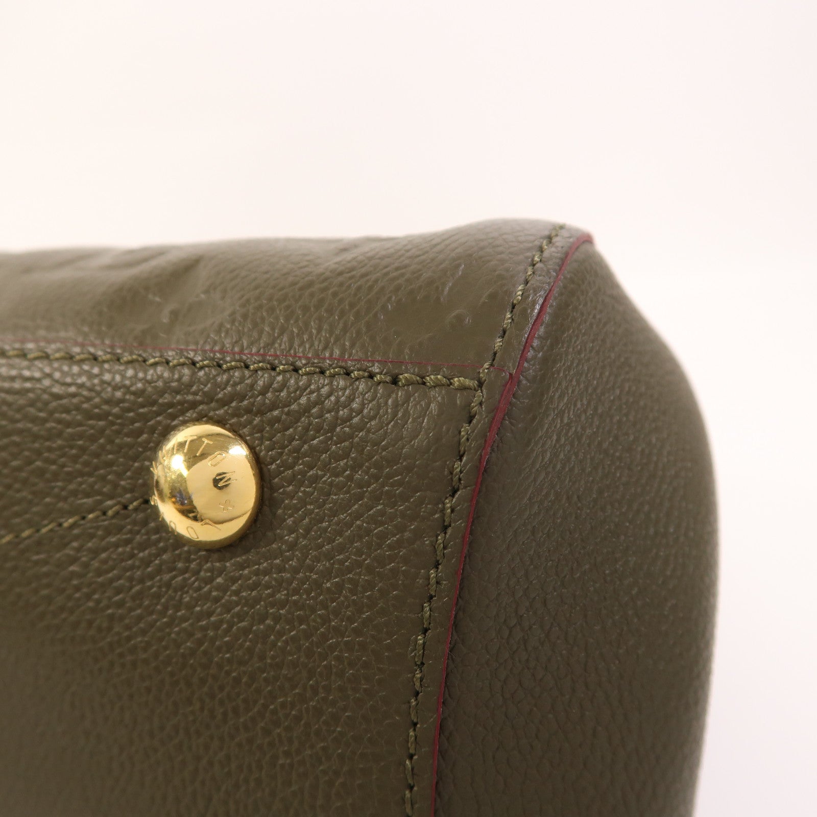 LOUIS VUITTON Monogram Empreinte Montaigne MM金扣手挽肩背兩用袋