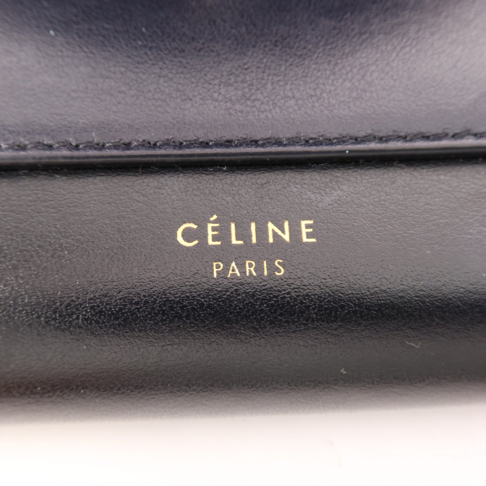 CELINE 牛皮皮革Chain Shoulder金扣鏈帶肩背袋