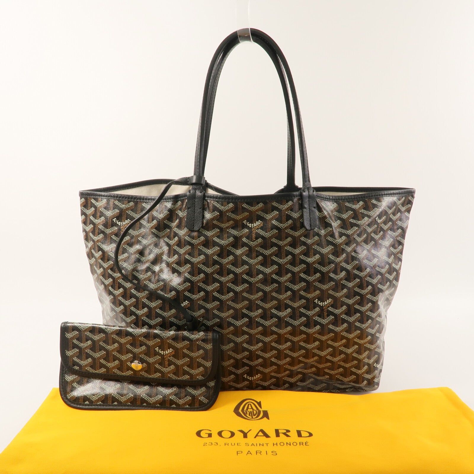 GOYARD 牛皮皮革/塗層帆布Saint Louis PM手挽袋